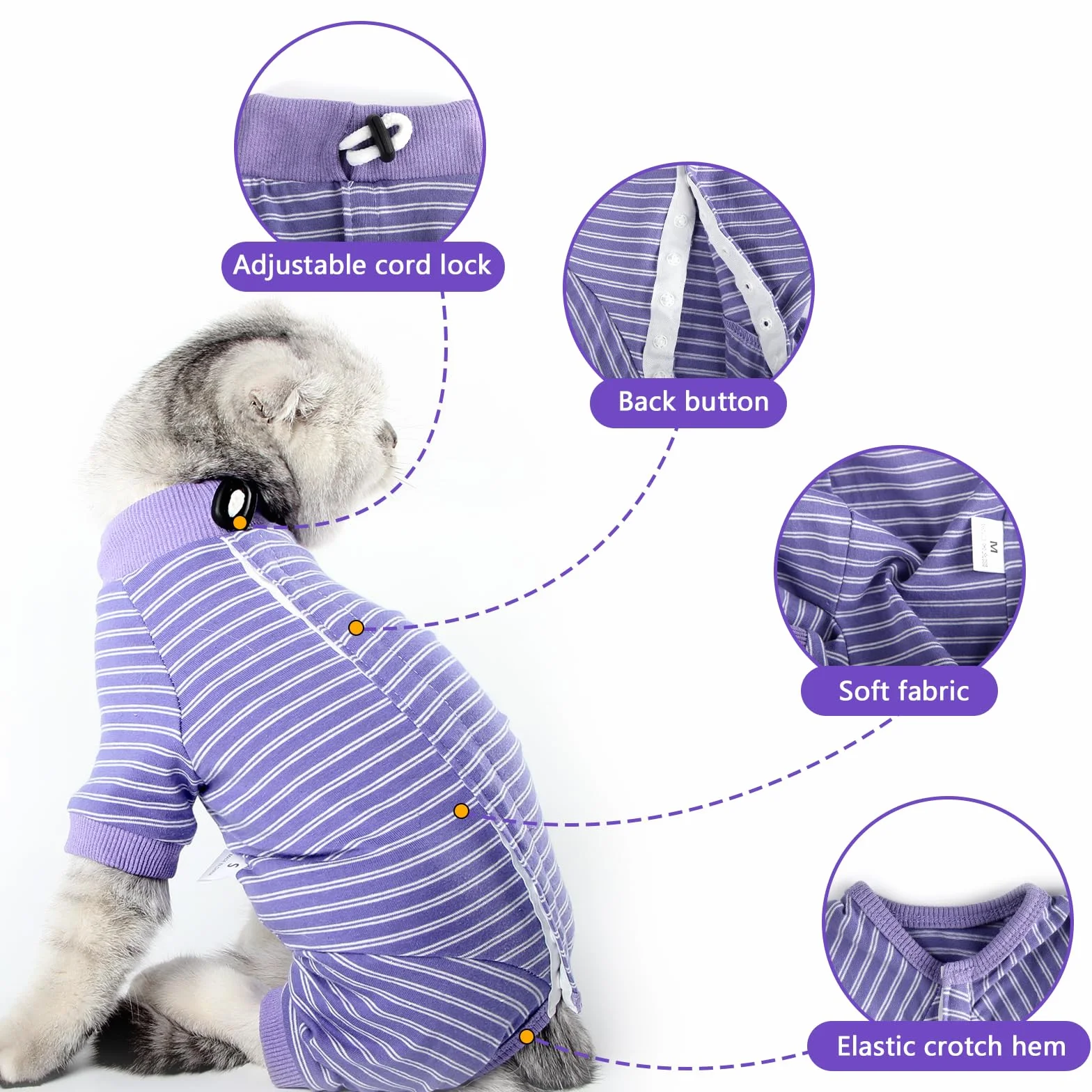 Gilet de récupération pour chat après chirurgie - Alternative à la collerette