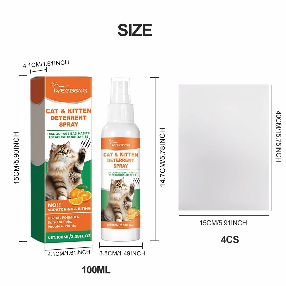 Spray Anti Griffure Chat Protecteur Meubles Rayures 100 ML