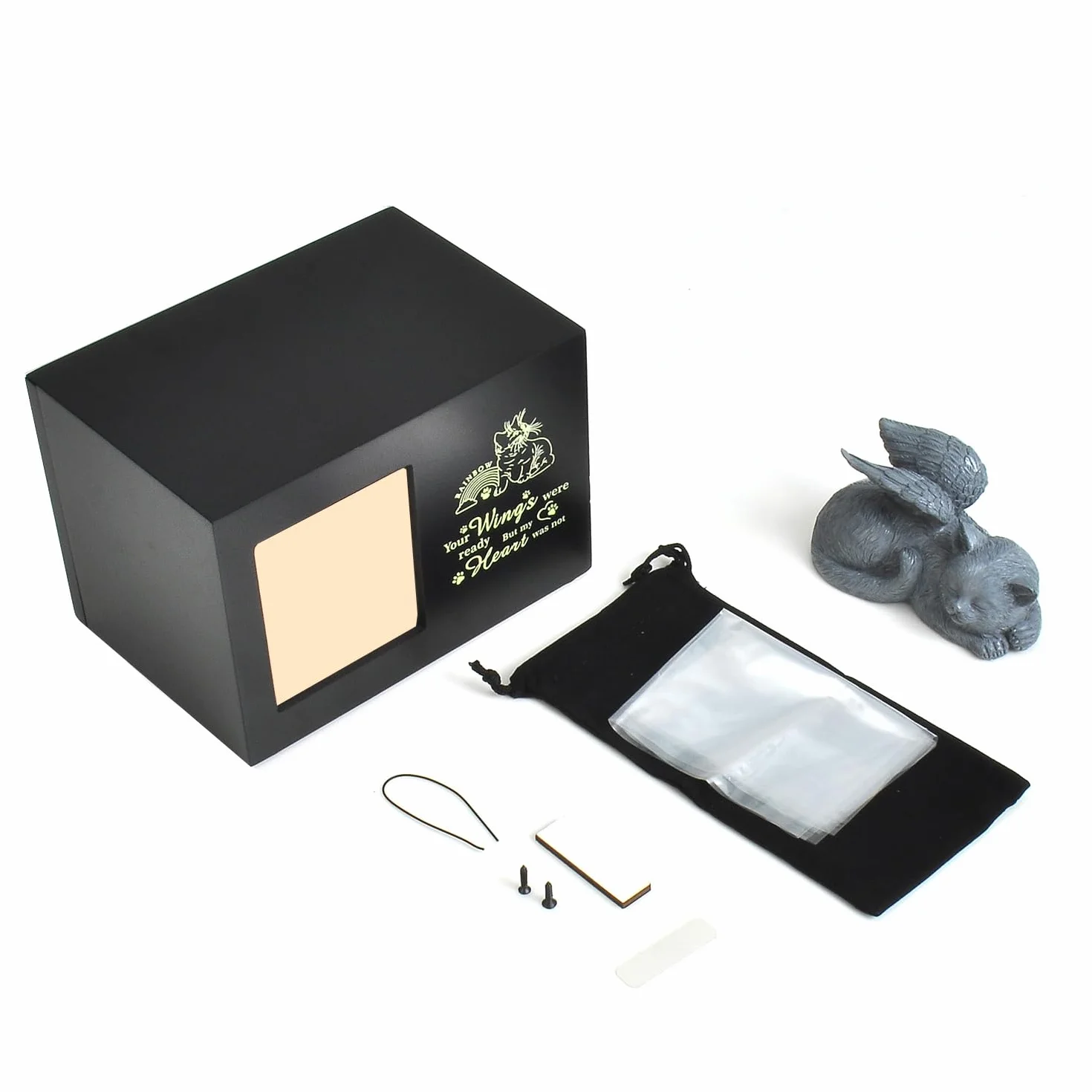 Urnes souvenir personnalisées pour chats et chiens – Boîte en bois pour cendres d'animaux avec photo – Cadeaux de condoléances