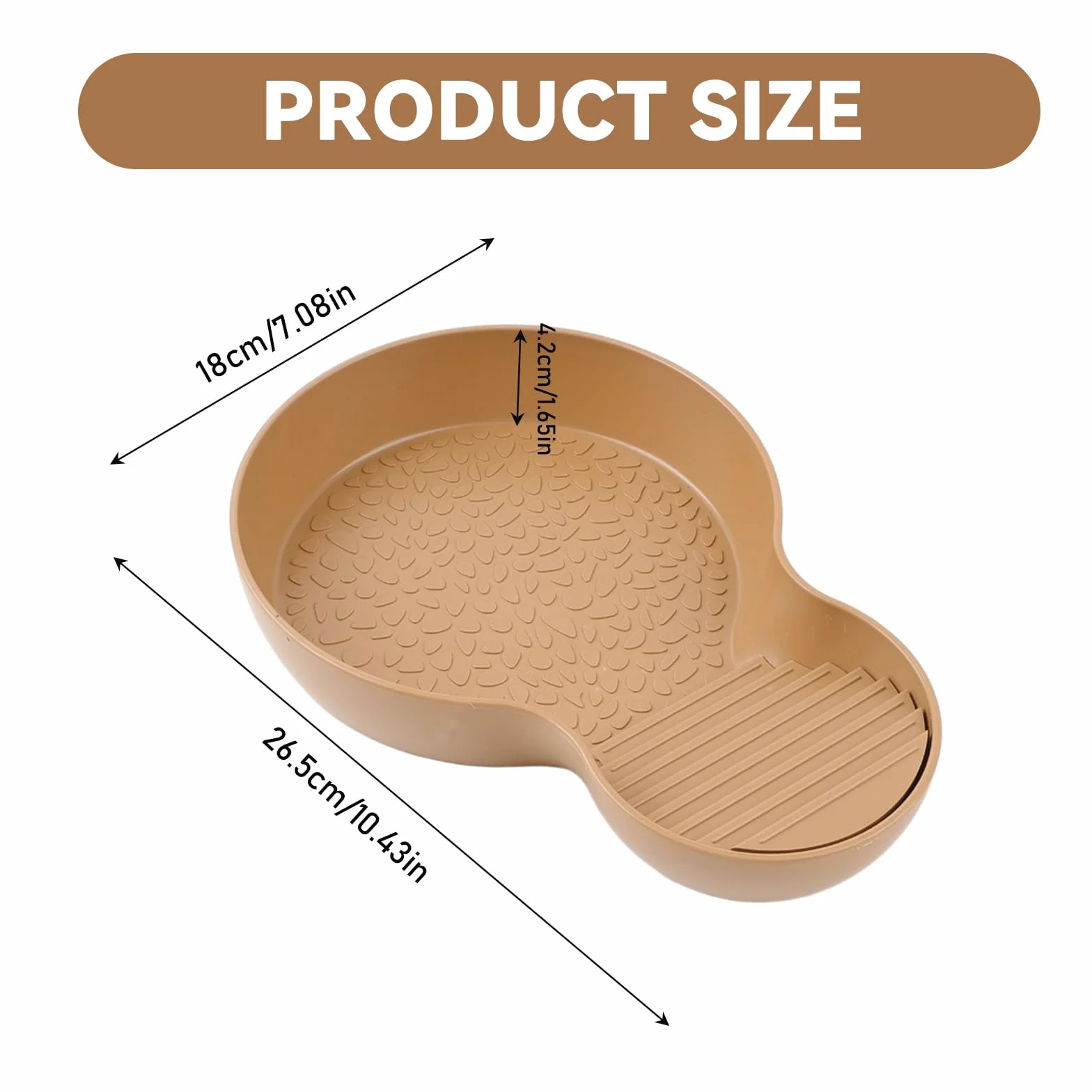 Abreuvoir Tortue Terrestre, Baignoire pour Reptiles avec Rampe, Bol à Eau pour Petites Tortues, Lézard, Amphibien et Autres Petits Reptiles (26,5 × 18 × 4,2 cm)