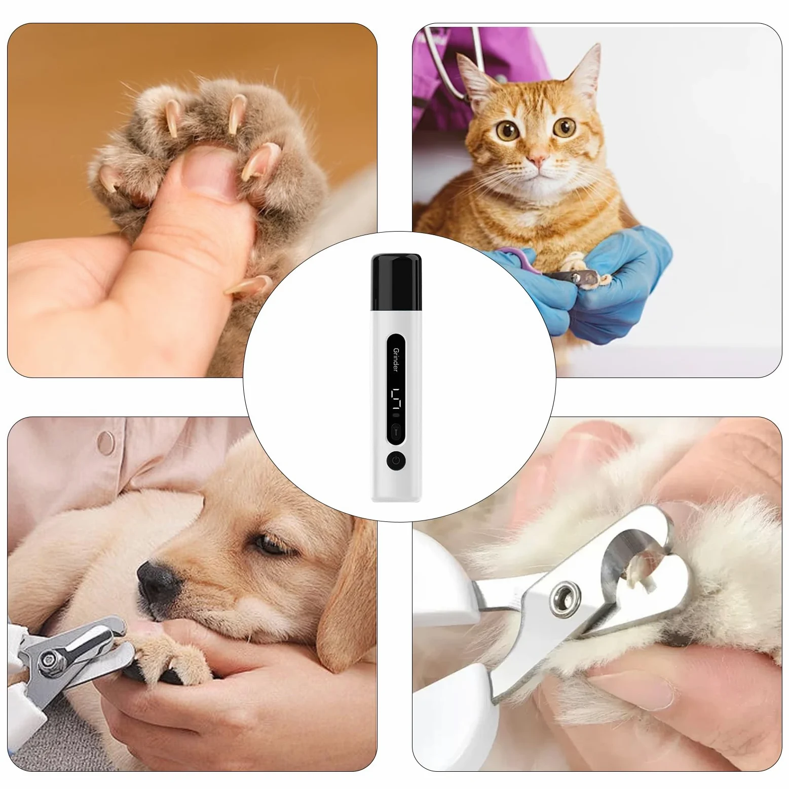Lime À Ongles Pour Chien Silencieuse Soin Des Griffes Portable | Réglable Chats De Toutes Tailles, Soin Des Griffes, Jeunes, Âgés, Débutants, Maison, , Cadeau Noël, Saint-Valentin