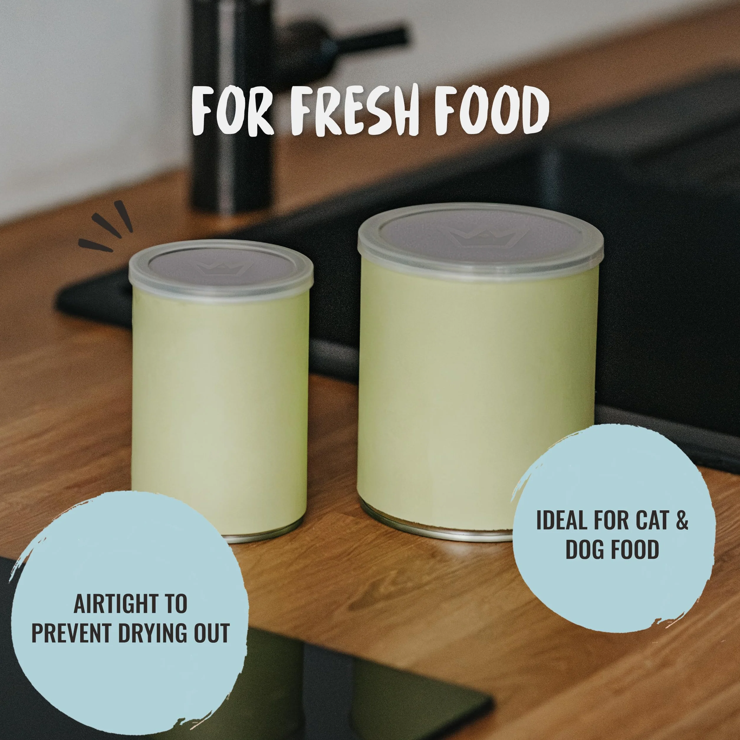 Rudelkönig Couvercle Conserve Silicone Alimentaire 3 Pièces Conservation Aliments Chiens