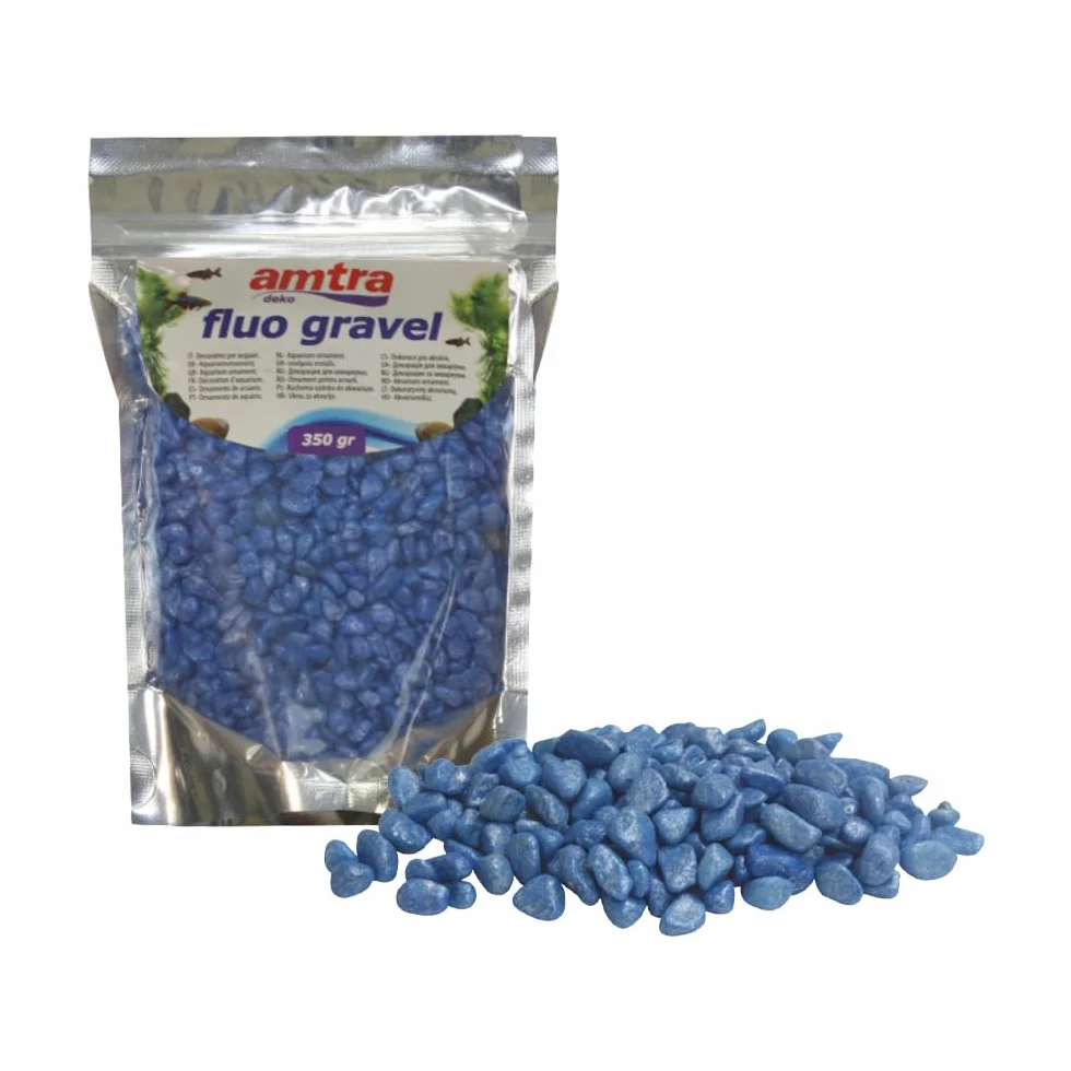 WAVE Fluo Gravel Bleu 350 g pour Aquariophilie