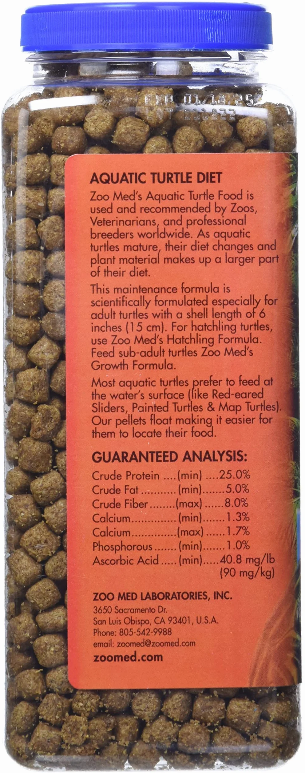 Zoo Med Natural Alimentation pour Tortue d'eau Maintenance Formula 340 g