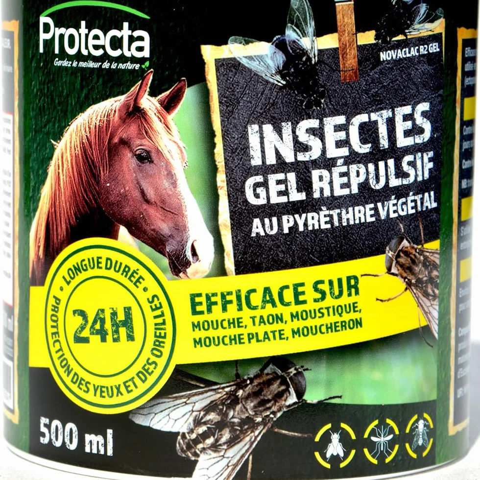 Protection Anti Mouches et Parasites pour Chevaux - Pot 500 ML Gel