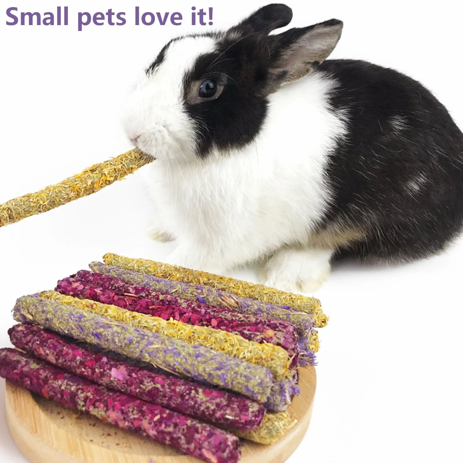 Timothy Hay Sticks 150g Jouets à mâcher Naturels pour Rongeurs Lapins Cochons d'Inde