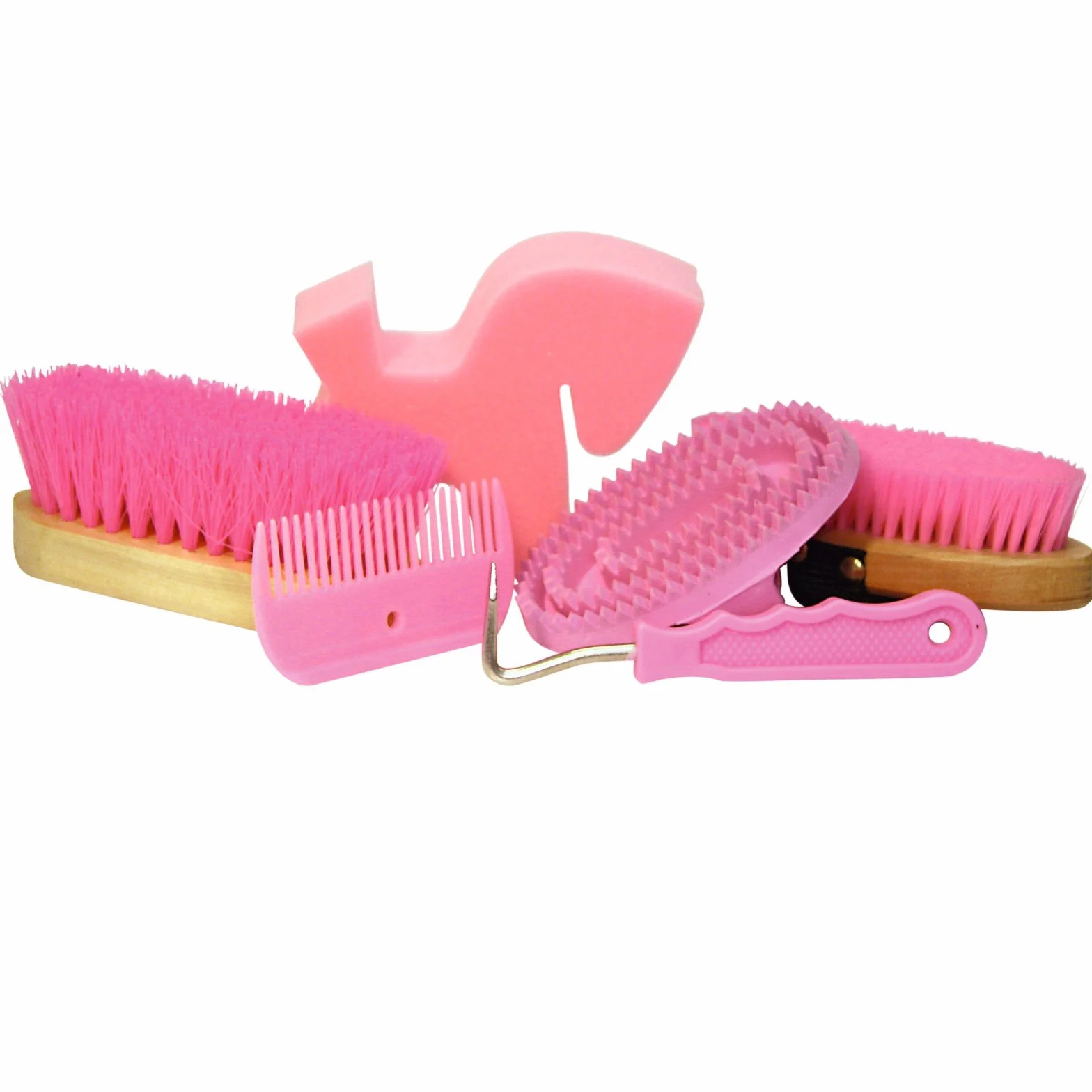 Kerbl Kit de Pansage Chevaux Rose