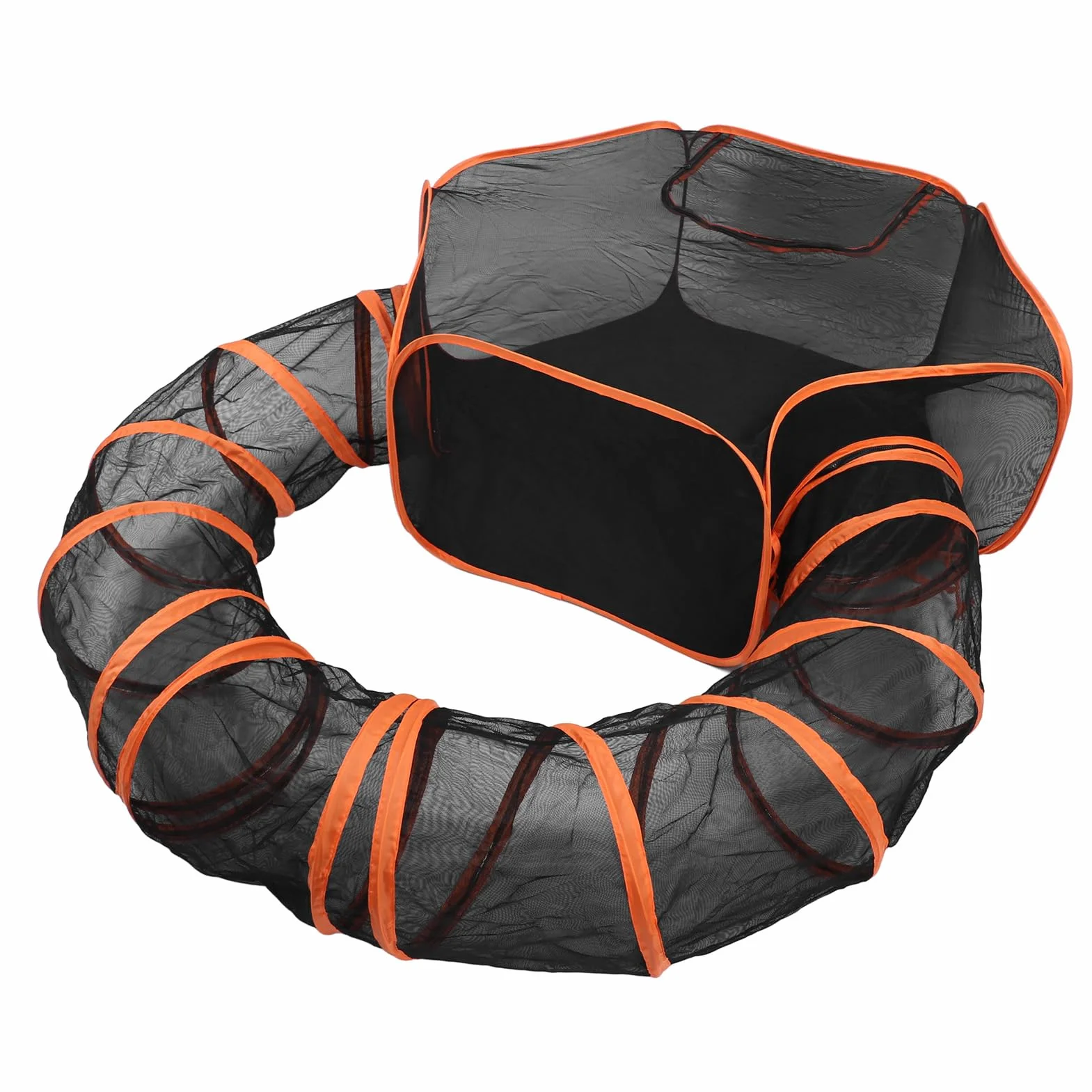Enclos Extérieur pour Chat avec Tunnel Portable - Parc de Jeu pour Petits Animaux