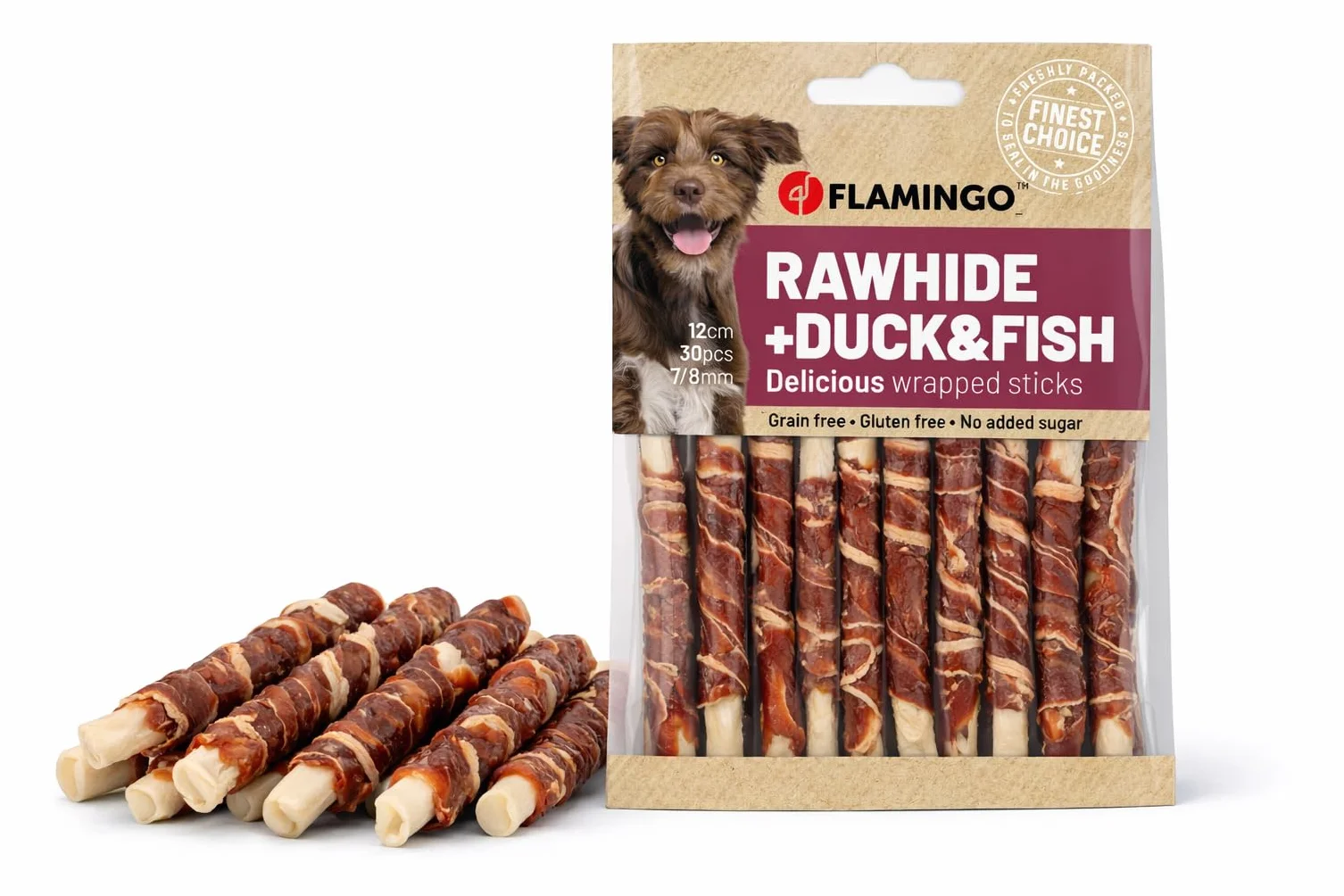 R'Hide bâtonnets au Canard & cabillaud friandises pour Chien 12 cm Ø 7 mm 350 g sans Gluten sans céréales