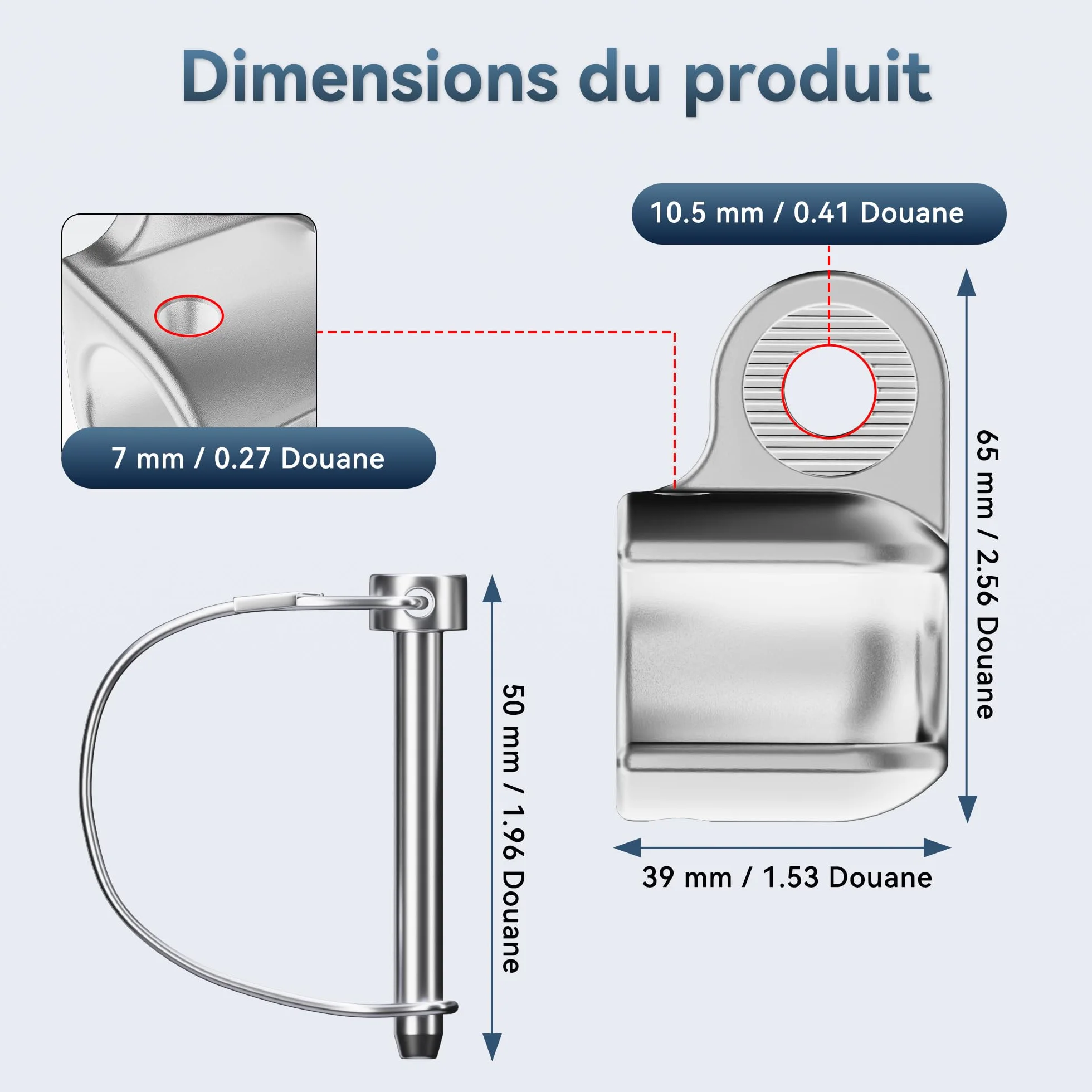 Raccord de remorque de vélo Thule Chariot Coaster avec goupille de sécurité