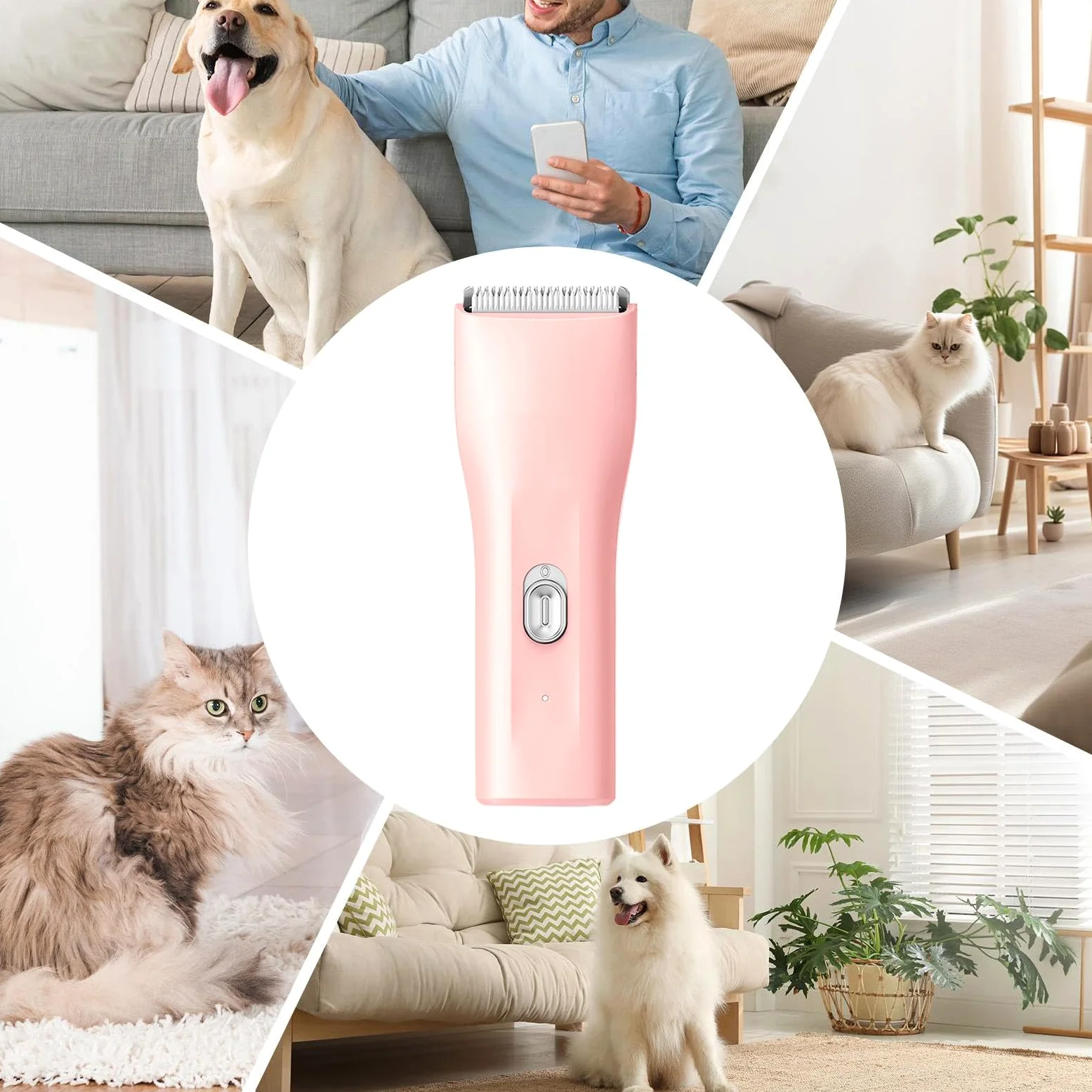 Coupe-poils chiens Rasoir coiffure USB animaux | Coupe-poil silencieux pour chiots Pour intérieur, extérieur, salle de bain, maison, saisonnier, appartement, vétérinaire,