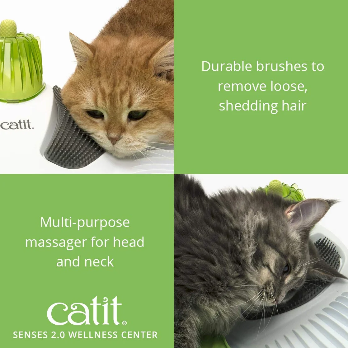 Catit Senses Station de Massage pour Chat, Vert