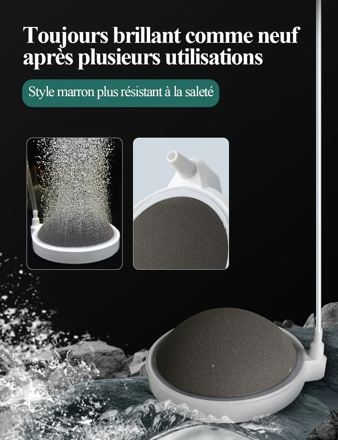 Boxtech Pierre à Air Aquarium 50mm Diffuseur d'air pour Aquariophilie
