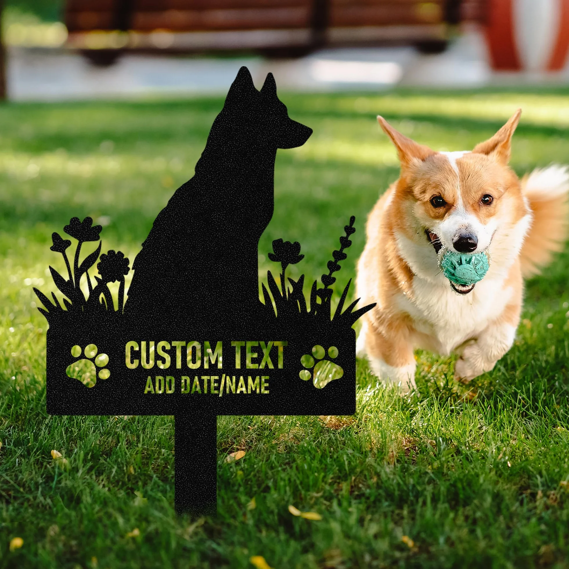 Pierre Tombale Personnalisée pour Chien & Chat, Cadeaux Commémoratifs Souvenir Imperméable d'extérieur