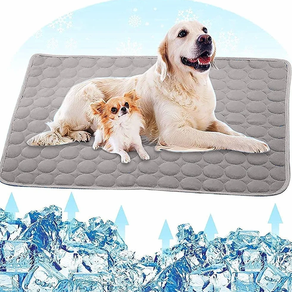 Tapis Rafraîchissant pour Chien et Chat, Pet Cooling Mat Petite Moyenne Taille Durable