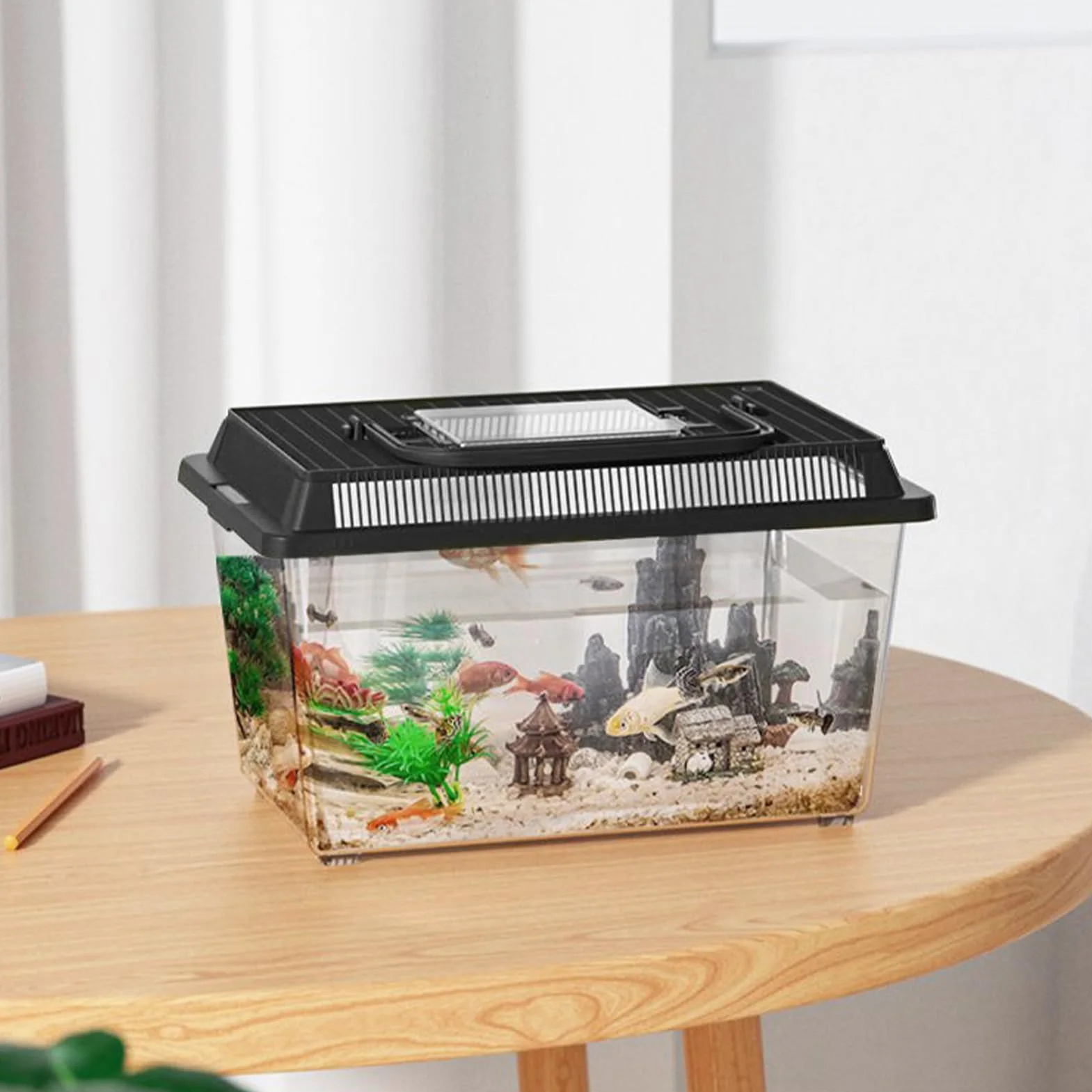 Cage Pour Reptiles – Boîte D'habitat Portable 9,06 Pouces Transporteur Transparent Animaux De Compagnie Récipient D'alimentation 400 G Plastique PET Léger