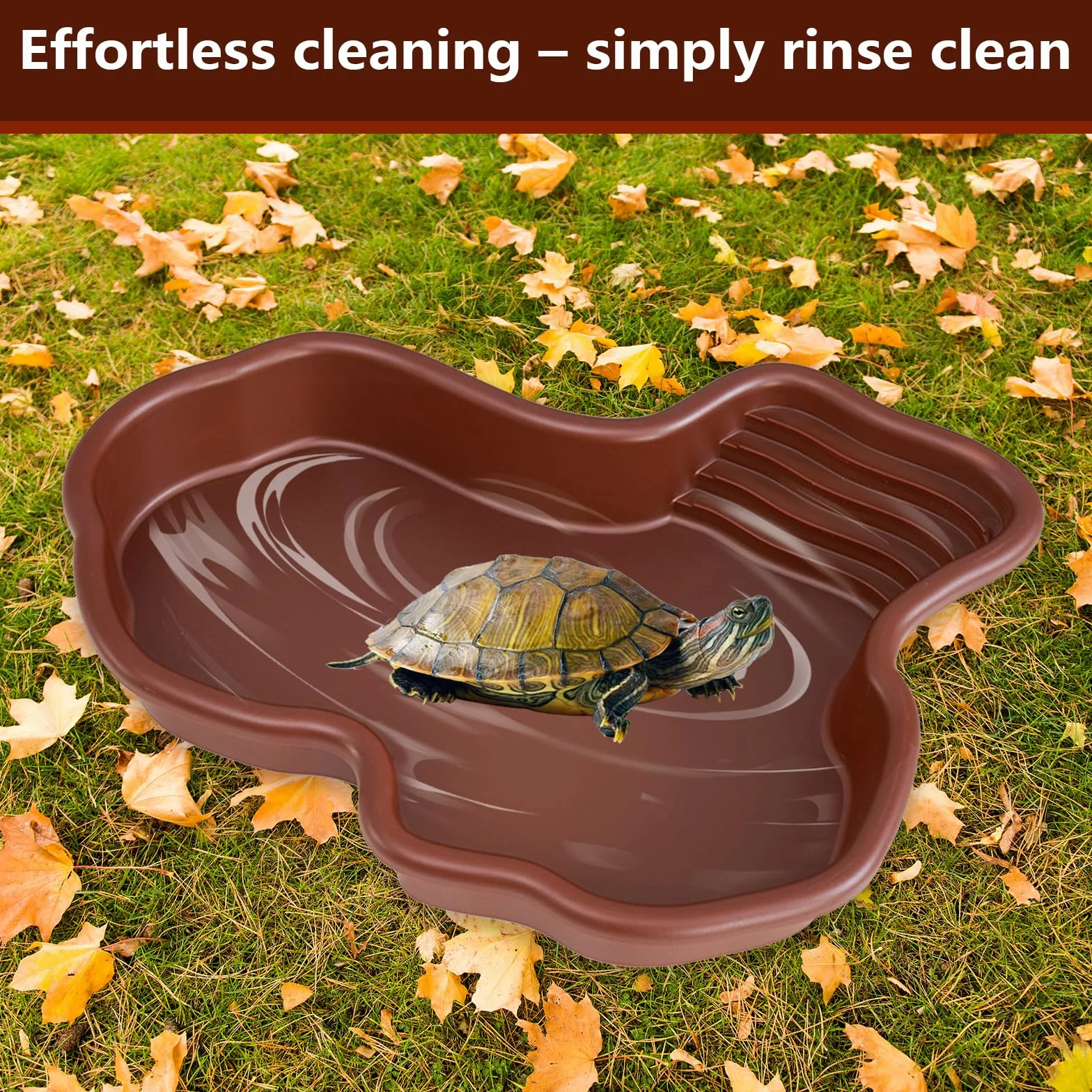 Bac de Bain pour Reptiles 31x25x5cm, Grand Bol d'Eau pour Tortues, Lézards et Geckos