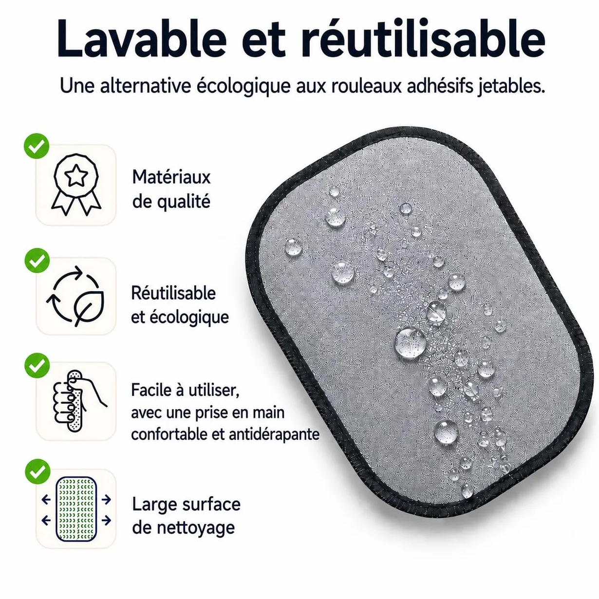 Gant Anti Poils Animaux Lot De 2, Design Épaissi À Forte Adhérence Électrostatique, Pet Hair Remover