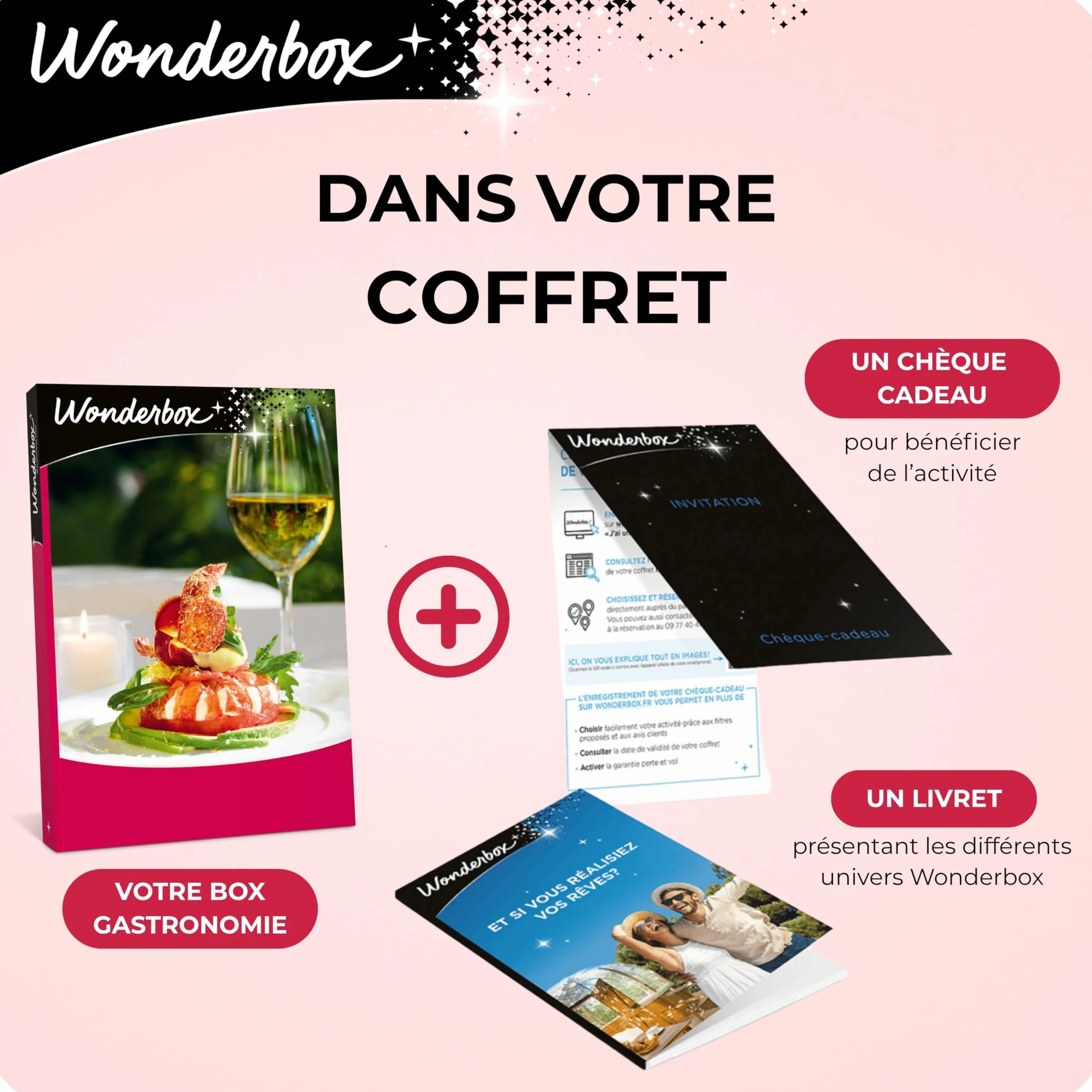 Wonderbox Coffret Cadeau Dîner d'Exception 1070 Restaurants Gastronomiques pour 2 Personnes