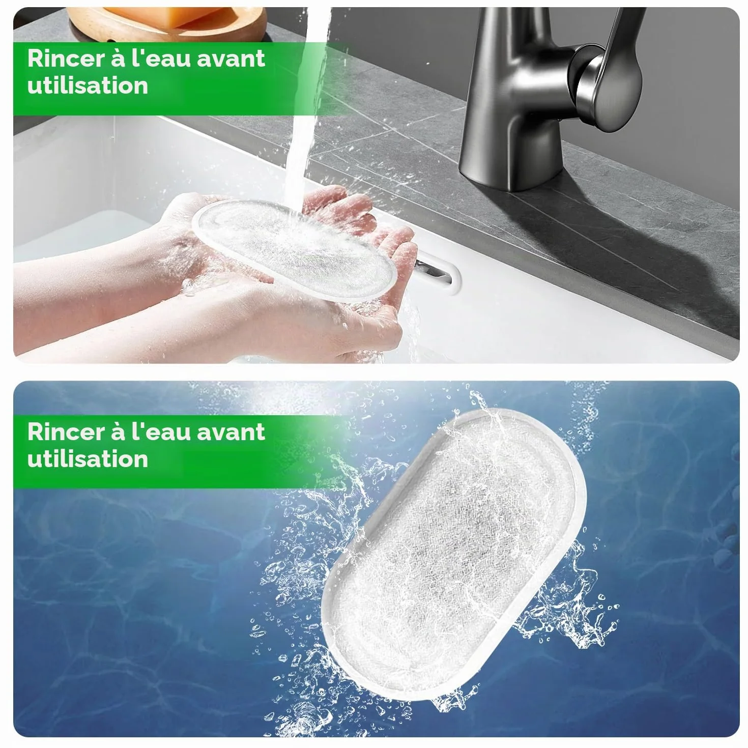 Filtre Fontaine Chat, Filtre à Charbon 10 Pièces et Éponge en Mousse 10 Pièces, Filtre de Remplacement pour Fontaine à Eau