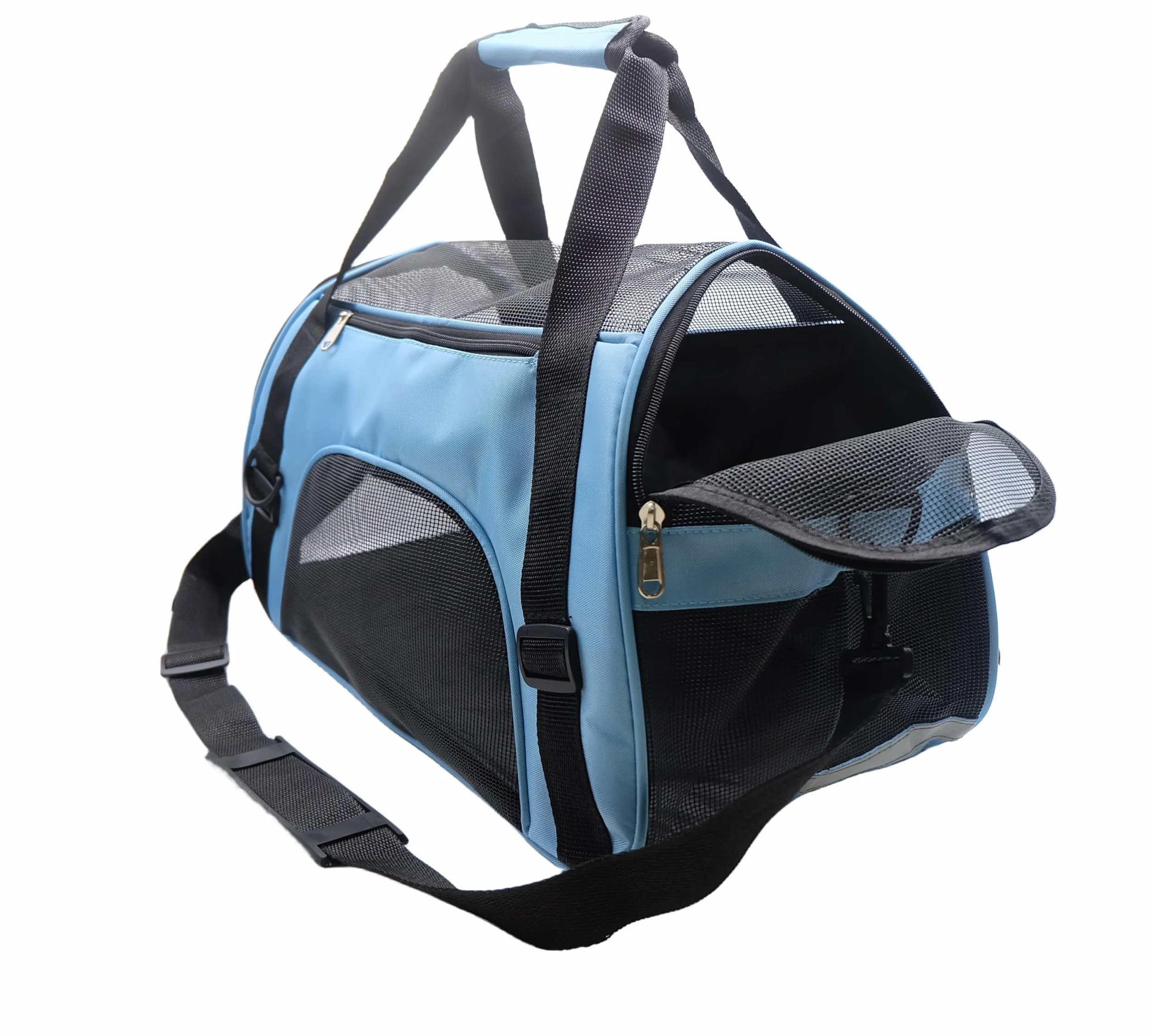 Sac de transport pour chat approuvé par les compagnies aériennes taille M bleu