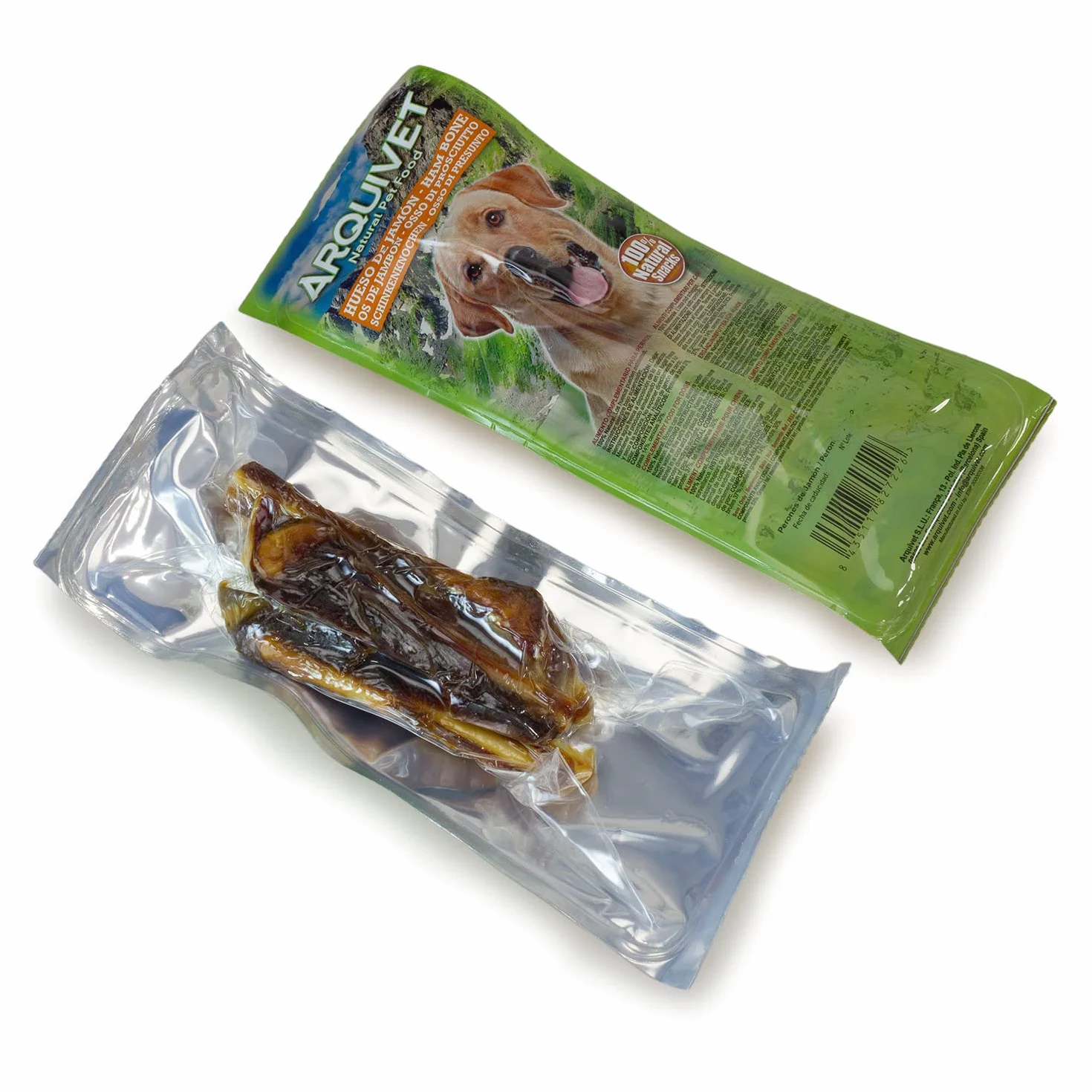 ARQUIVET 3 Petits os de jambon serrano - 100% collation de porc naturel pour chiens