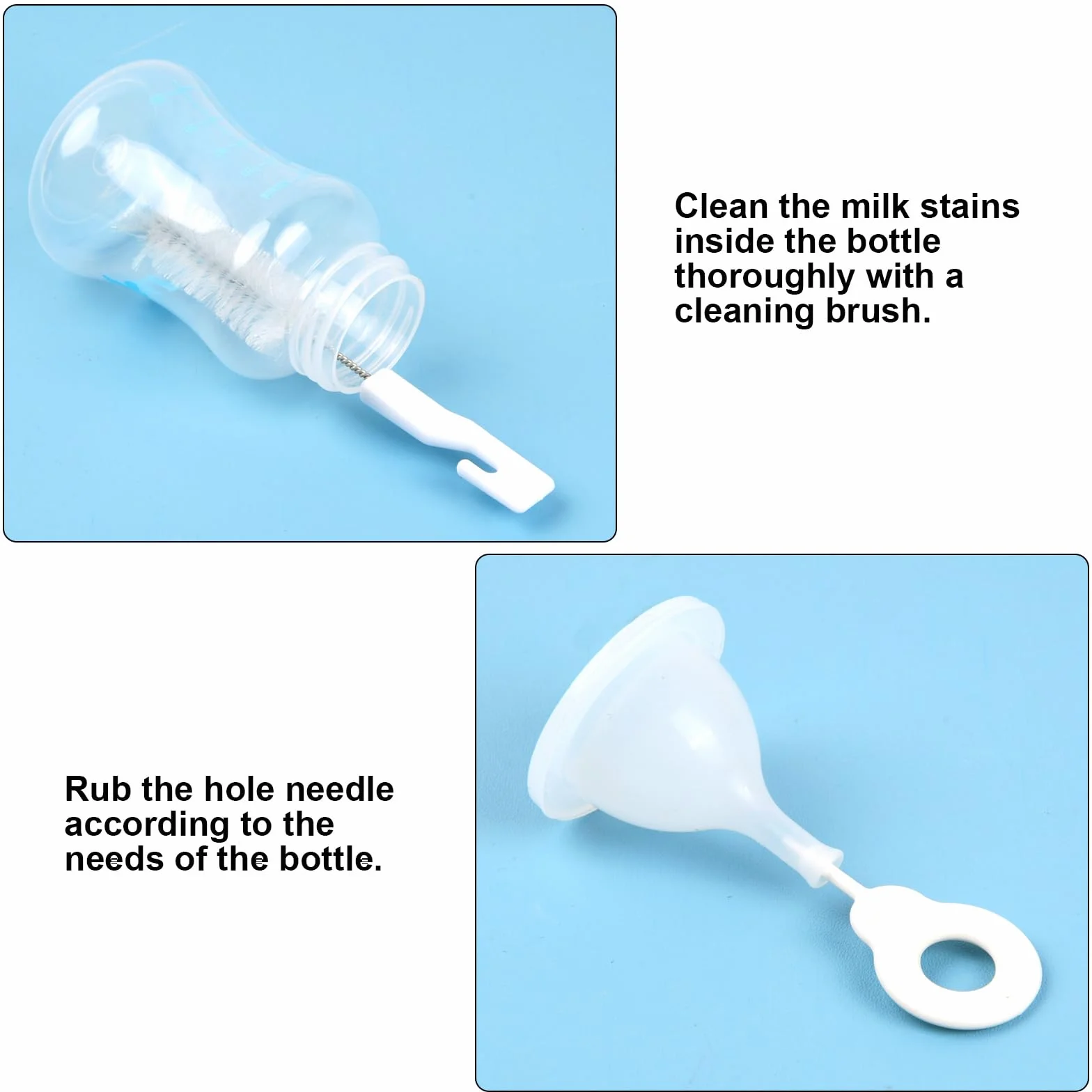 Bouteille de Lait Animaux de Compagnie 60ml 150ml Silicone Biberon pour Chien Chat avec Tétines et Brosse (Rose)
