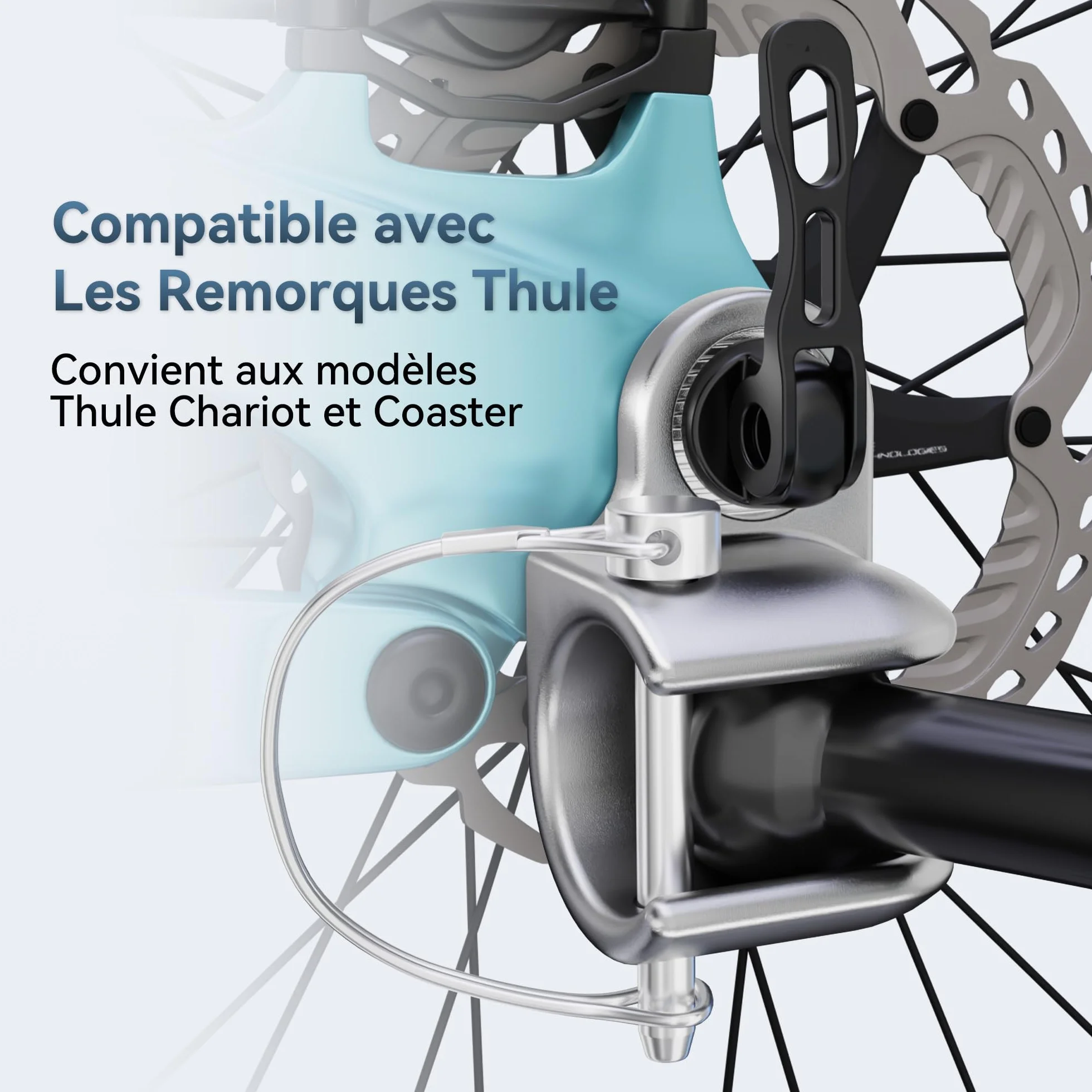 Raccord de remorque de vélo Thule Chariot Coaster avec goupille de sécurité