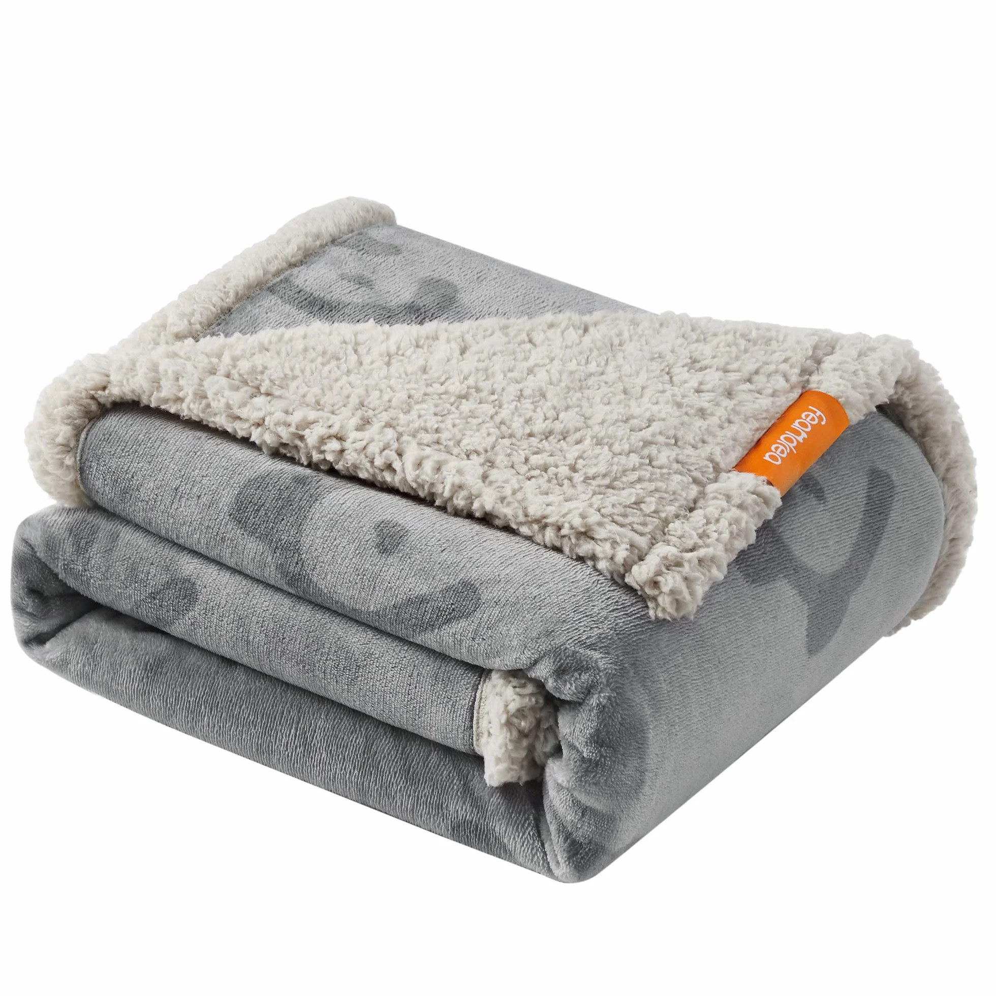 Feandrea Couverture Chien Hydrofuge 127 x 101 cm Taille L Lavable en Machine Réversible Protection Canapé Gris
