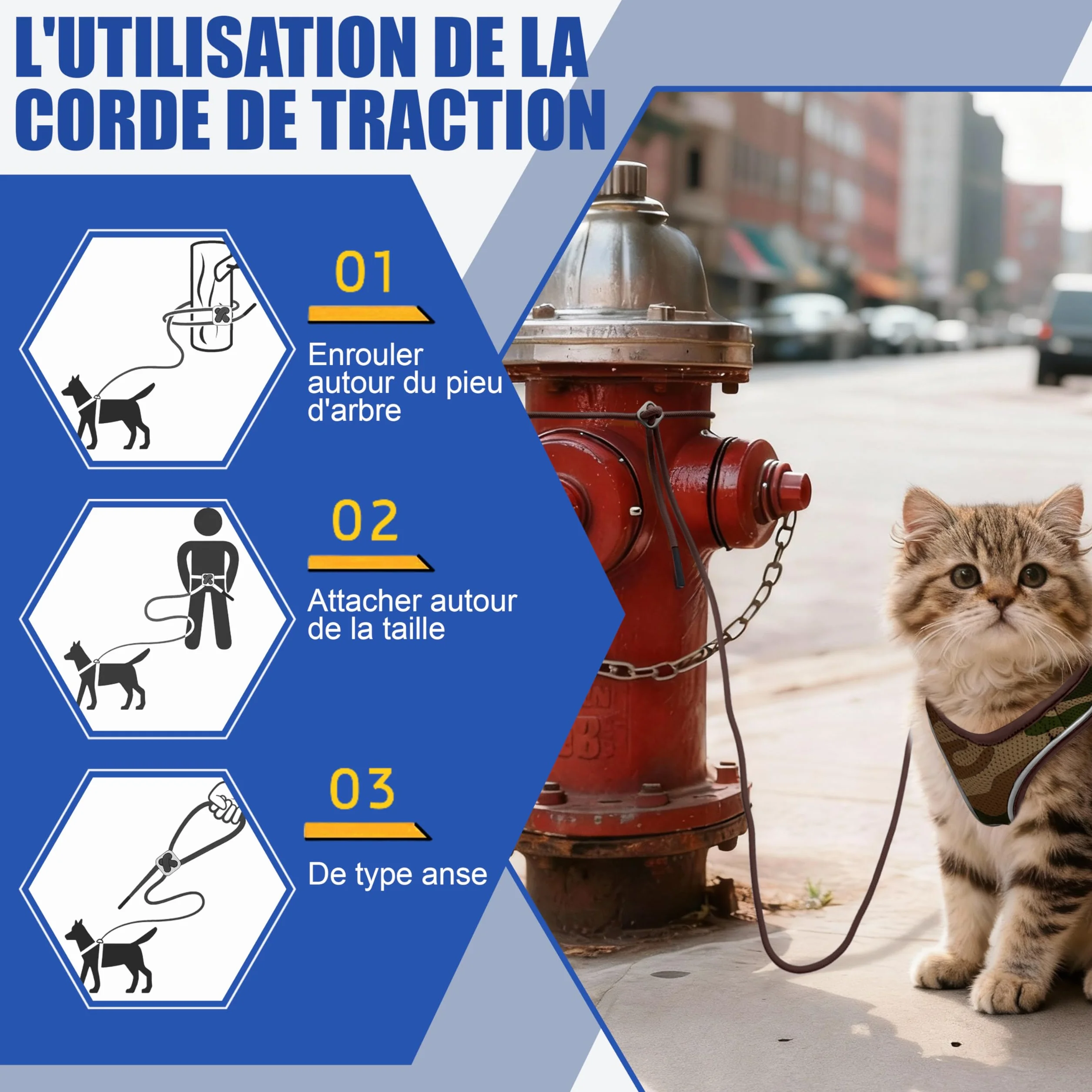 Harnais Chat Petit Chien Laisse 255cm XXS Anti-Fuite Maille Air Mesh Camouflage
