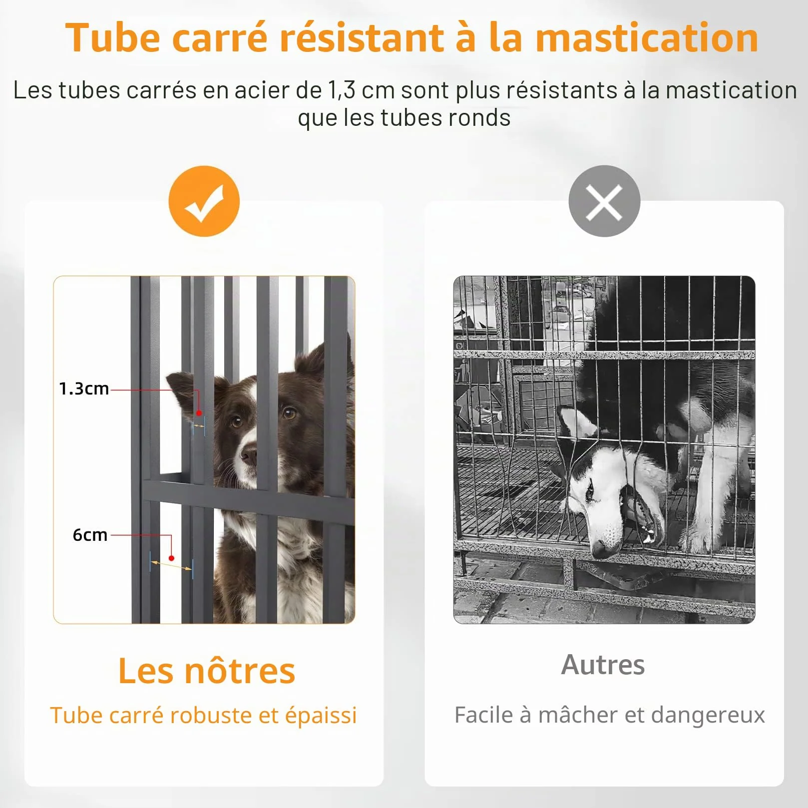 Cage Chien Interieur Solide Métal 117x96x84cm Grand Chien Caisse Transport XXL Roulette 3 Porte Plateau Amovible