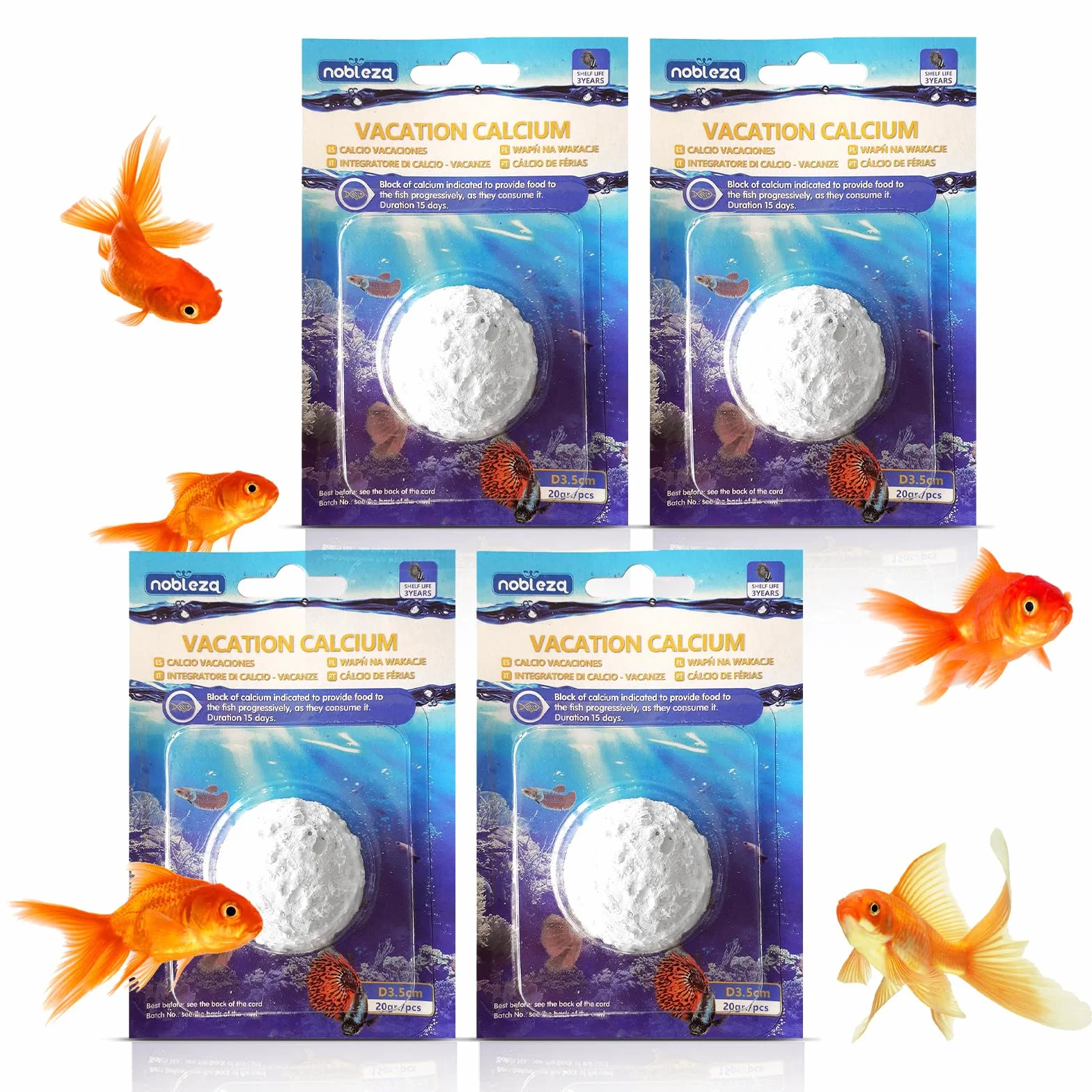 Nobleza Aliments pour Poissons de Vacances 15 Jours 4 Pack