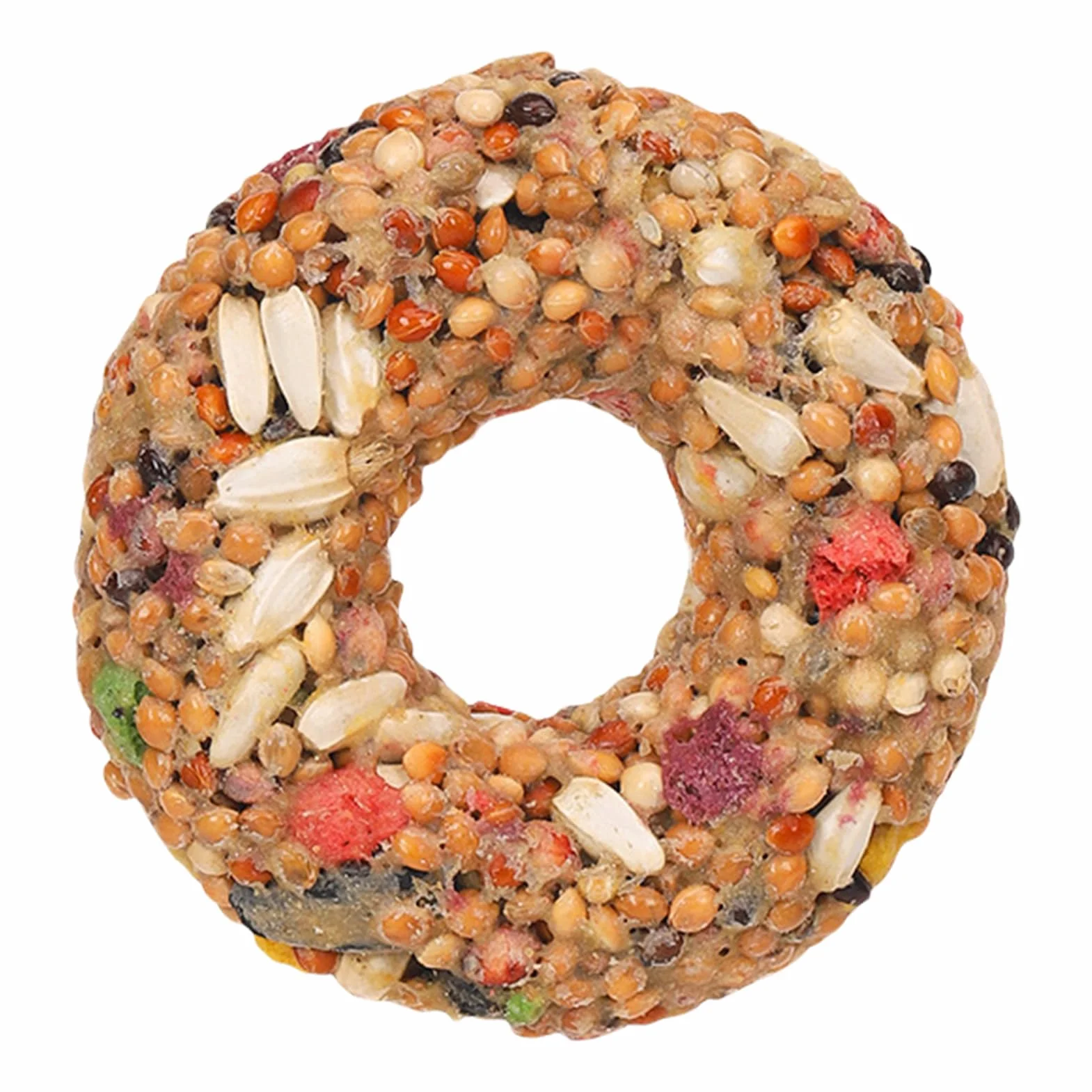 Friandises pour Calopsittes Anneau À Mâcher en Grains Enrichissement Jeu Perruches Inséparables Volière