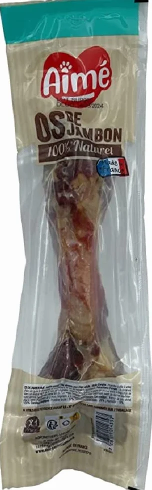 Aimé Os à Mâcher au Jambon pour Chien 100% Naturel Friandise Récompense