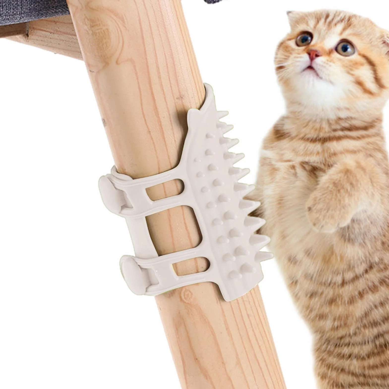 Cat Scratcher Brosse d’angle pour chat Brosse murale Silicone Auto-toiletteur Grattoir doux Visage