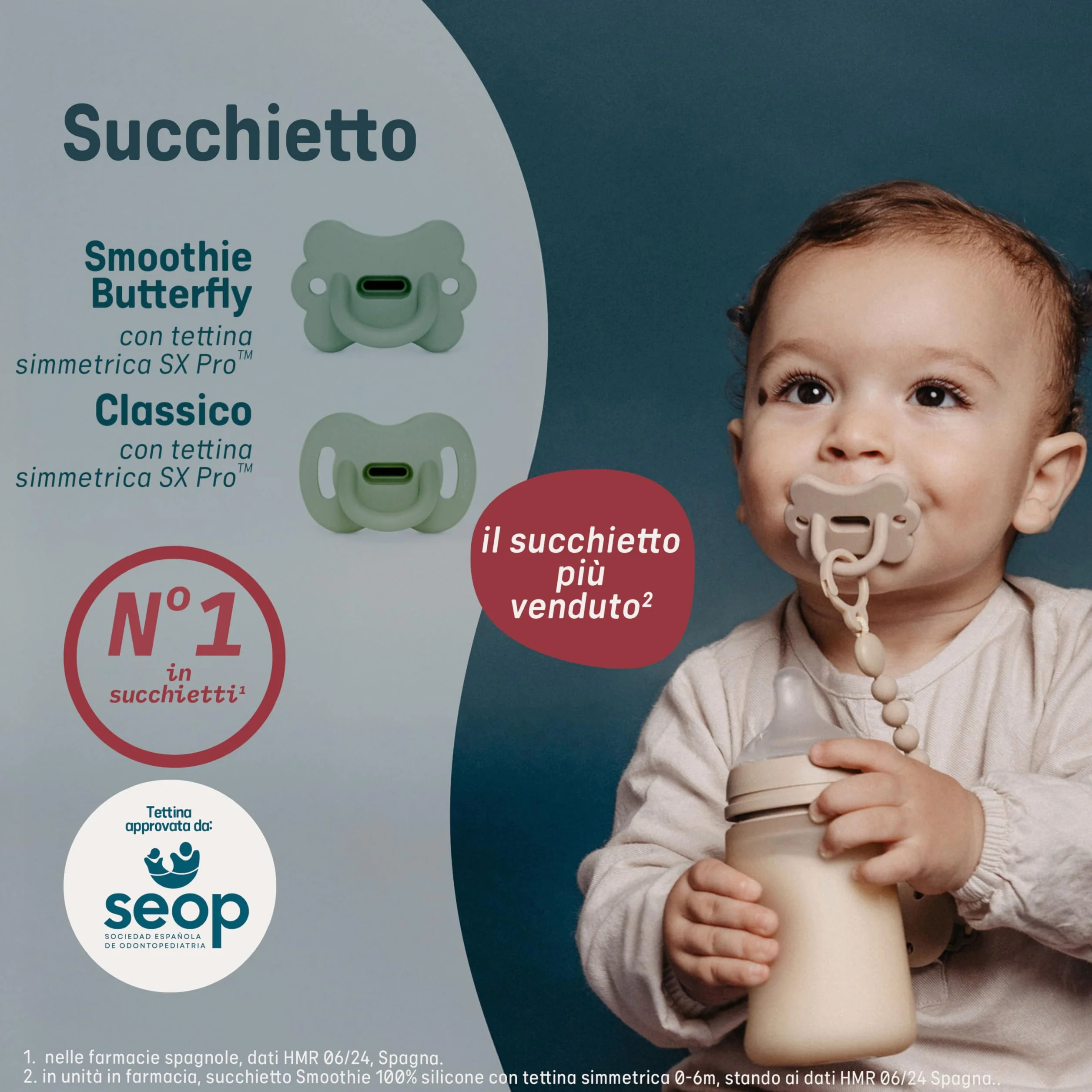 Suavinex Sucette Tout Silicone Bébé 6/18 Mois Tétine Symétrique SX Pro Réversible Super Douce Souple