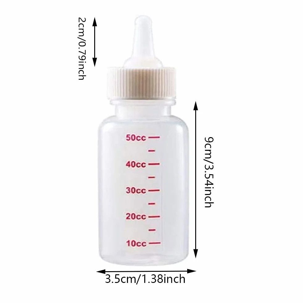 Kit Biberon pour Animaux 2 Pièces, Biberons d'allaitement pour Chaton et Chiot avec Brosse