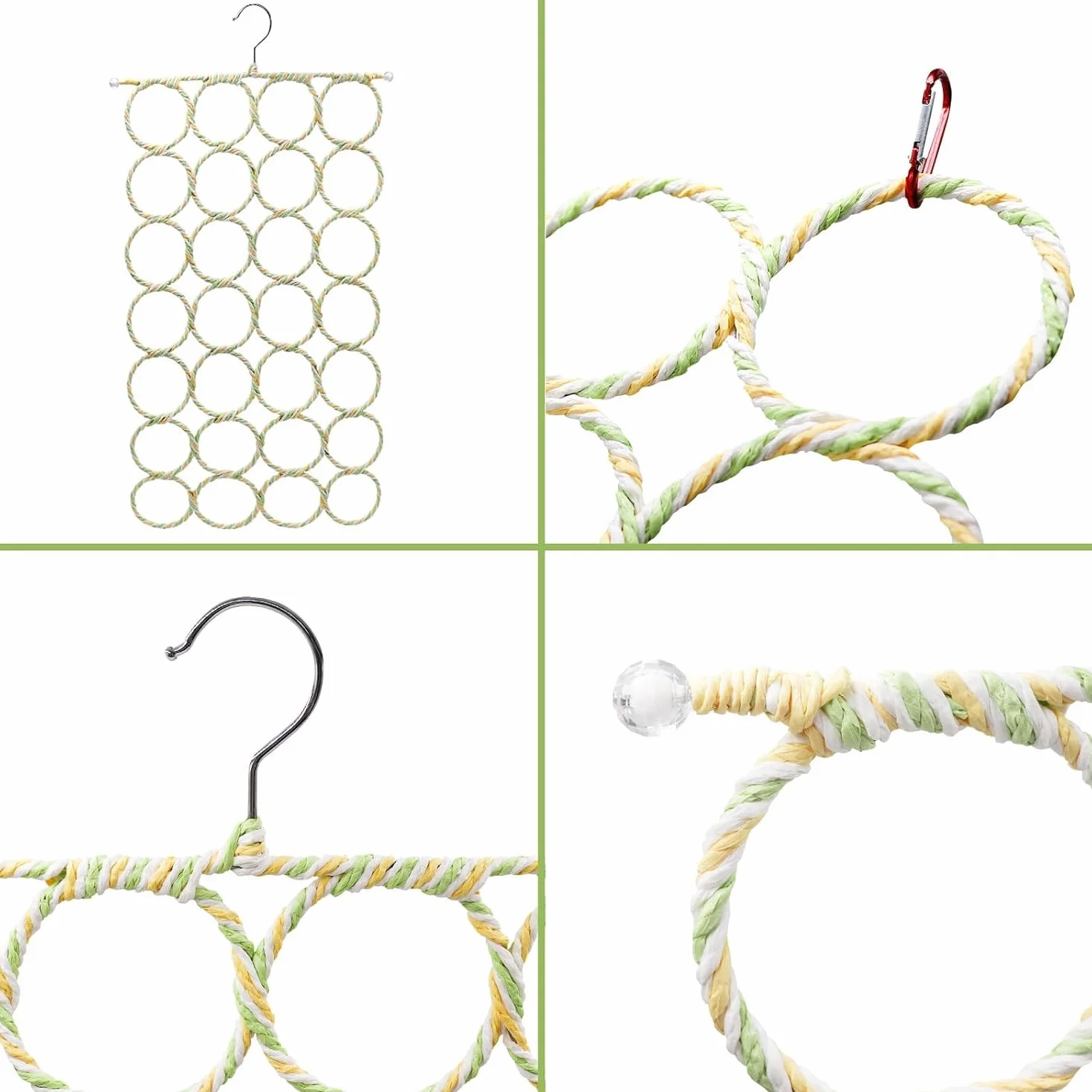 Lot de 2 Jouets Suspendus pour Petits Animaux – Filet à Corde, Échelle, Pont d’Escalade pour Rats, Oiseaux, Perruches, Perroquets, Hamsters