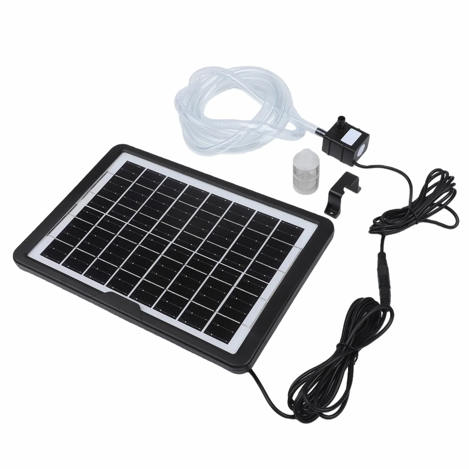 Pompe de bassin solaire 6W 9V 240L/h avec panneau réglable double sortie