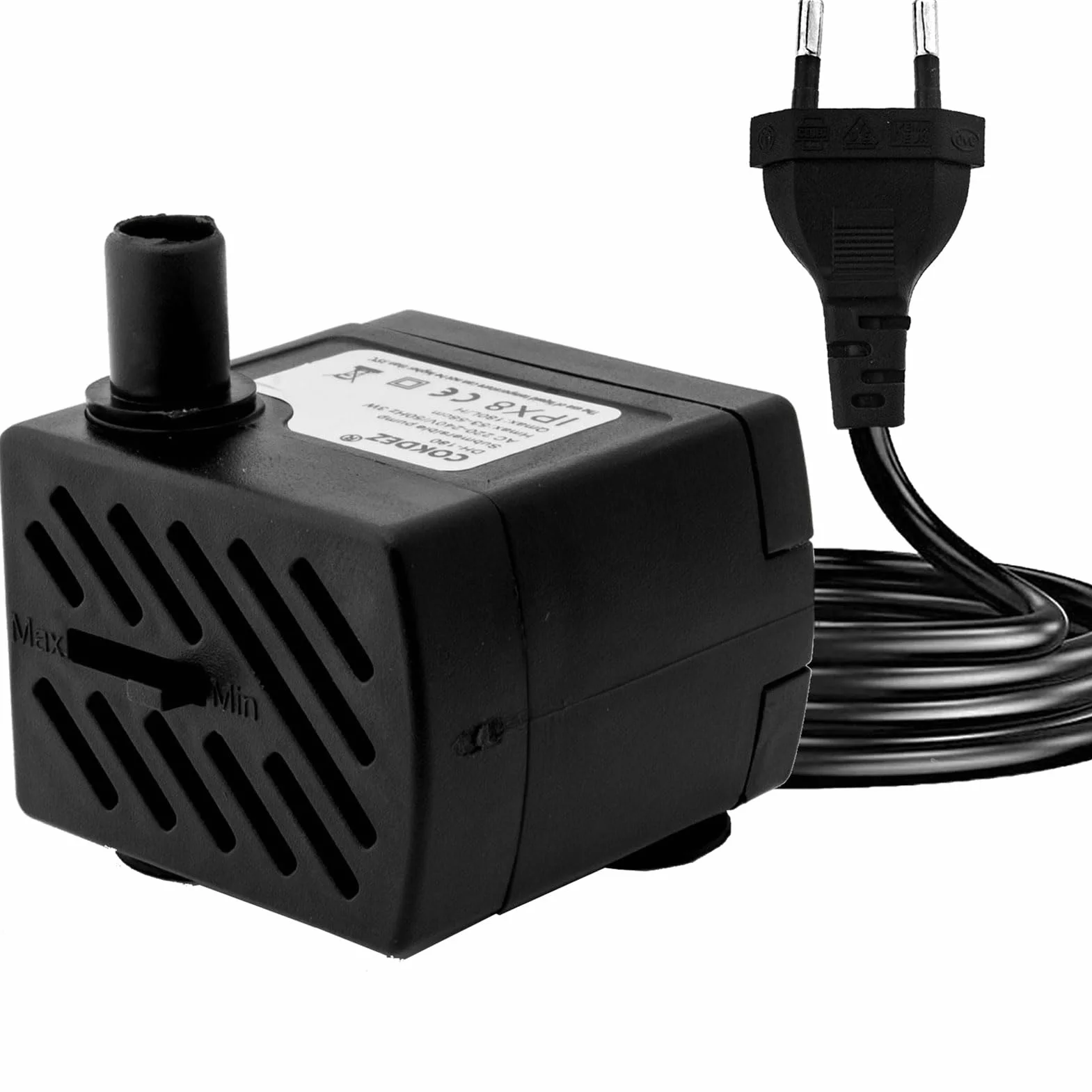 Mini pompe submersible 3W 180 L/H silencieuse pour aquarium fontaine
