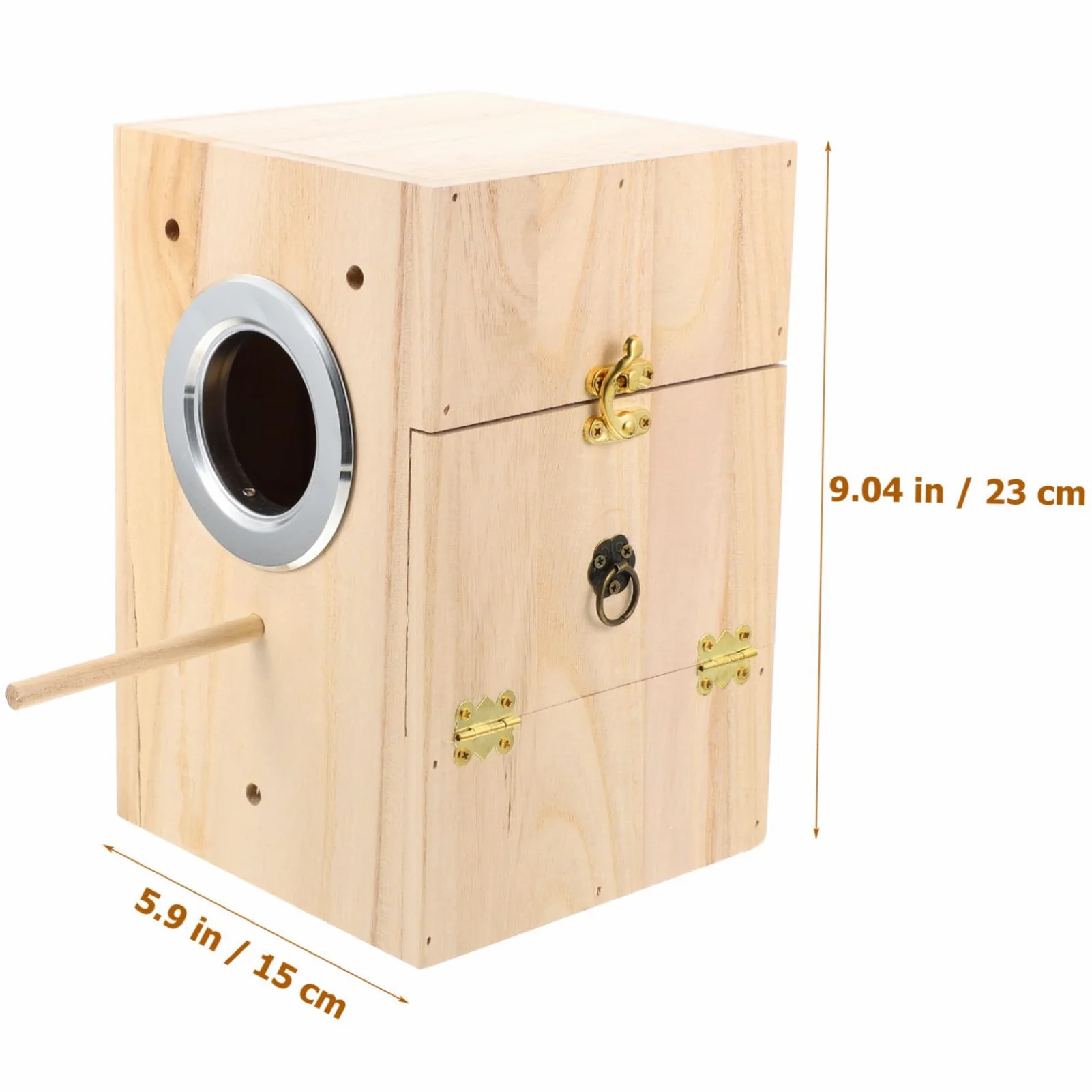 Yardwe Nid D’Oiseau en Bois, Boîte D’élevage Carrée, Lieu de Repos Confortable pour Canaris et Alouettes, Usage Intérieur