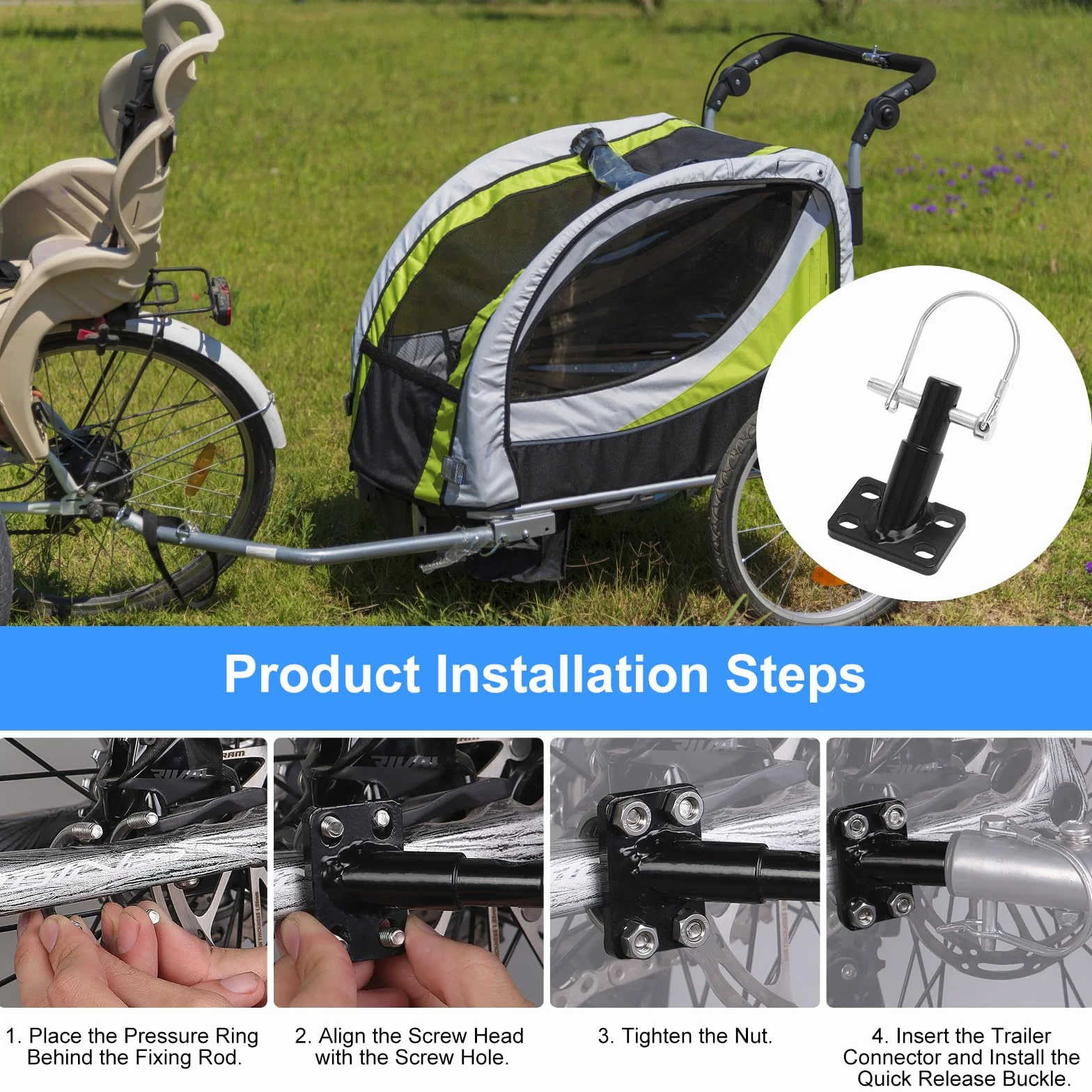 Attelage Universel pour Vélo avec Goupille de Sécurité VOSSOT