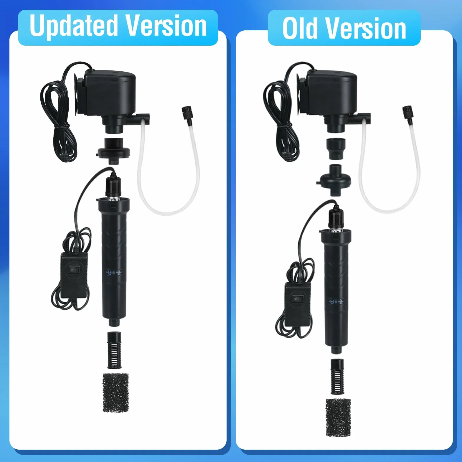 Pompe de Filtre pour Aquarium U-V 150-380L 5W Anti-algues Clarificateur 1200L/H