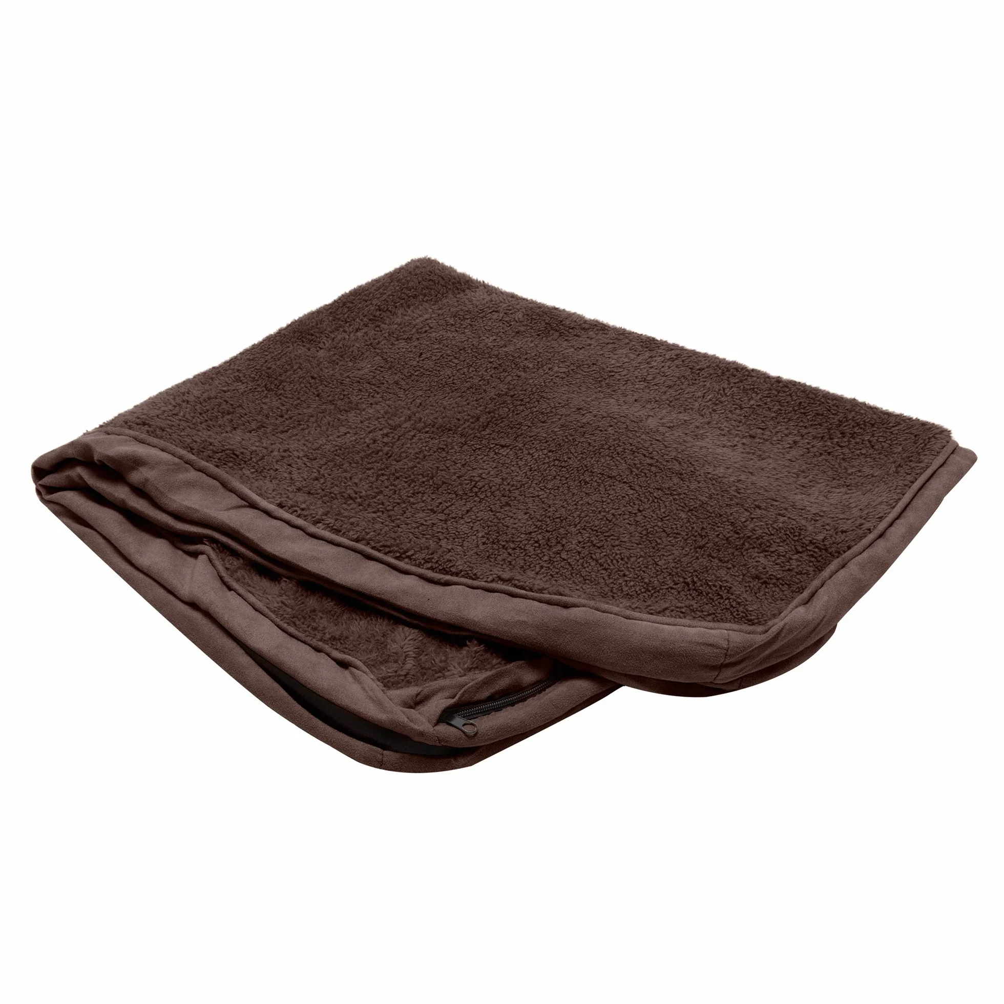 FurHaven Housse de Rechange pour Lit pour Chien en Tissu éponge et Daim, Lavable en Machine, Espresso, Jumbo (XL)