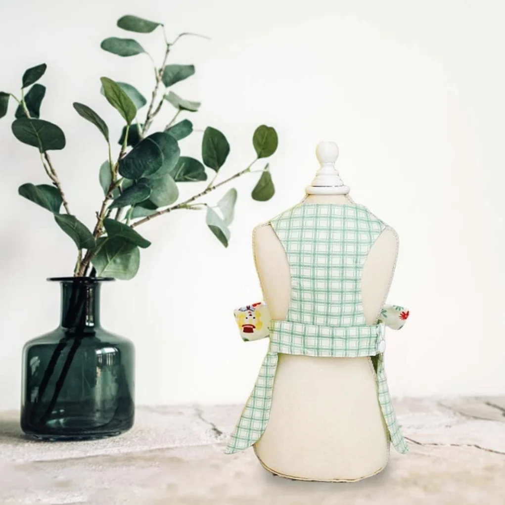 Robe à Carreaux pour Chien avec Harnais et Laisse, Jupe d'Été pour Petits et Moyens Chiens