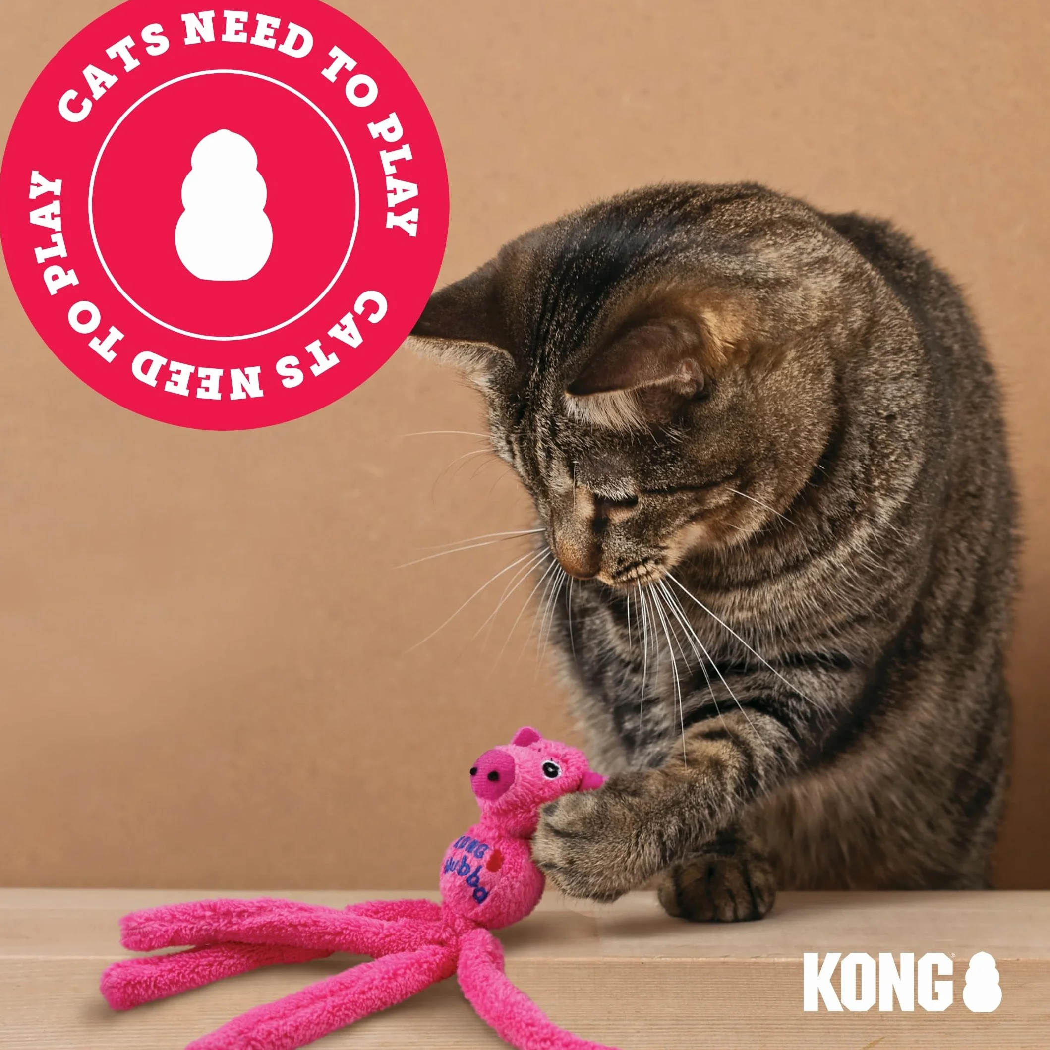 KONG Brosse de toilettage massante en caoutchouc souple pour chat ZoomGroom