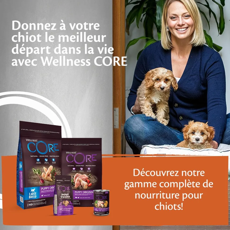 Wellness CORE Friandises pour Chiots Poulet/Carottes 170g sans Céréales Riche en Protéines