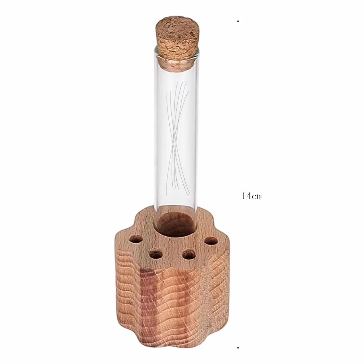 Boîte commémorative pour poils d'animaux avec tube à essai, support pour moustaches de chat