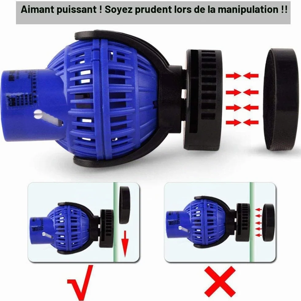 EXLECO JVP-130 Pompe à Vagues 4000L/H 6W Wave Maker Aquarium 60~80cm