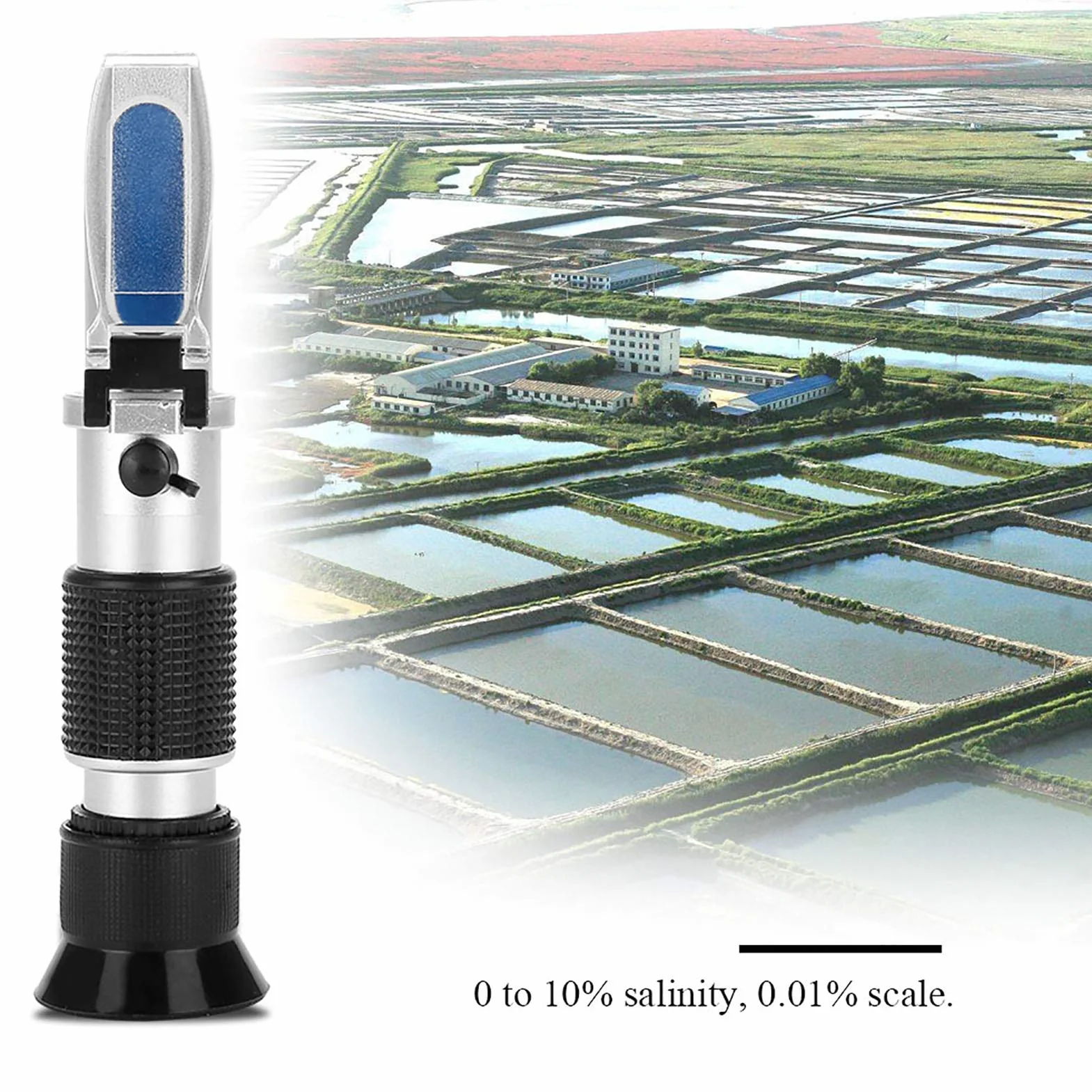 Réfractomètre Salinomètre ATC 0-10% pour Eau de Mer Aquarium Piscine